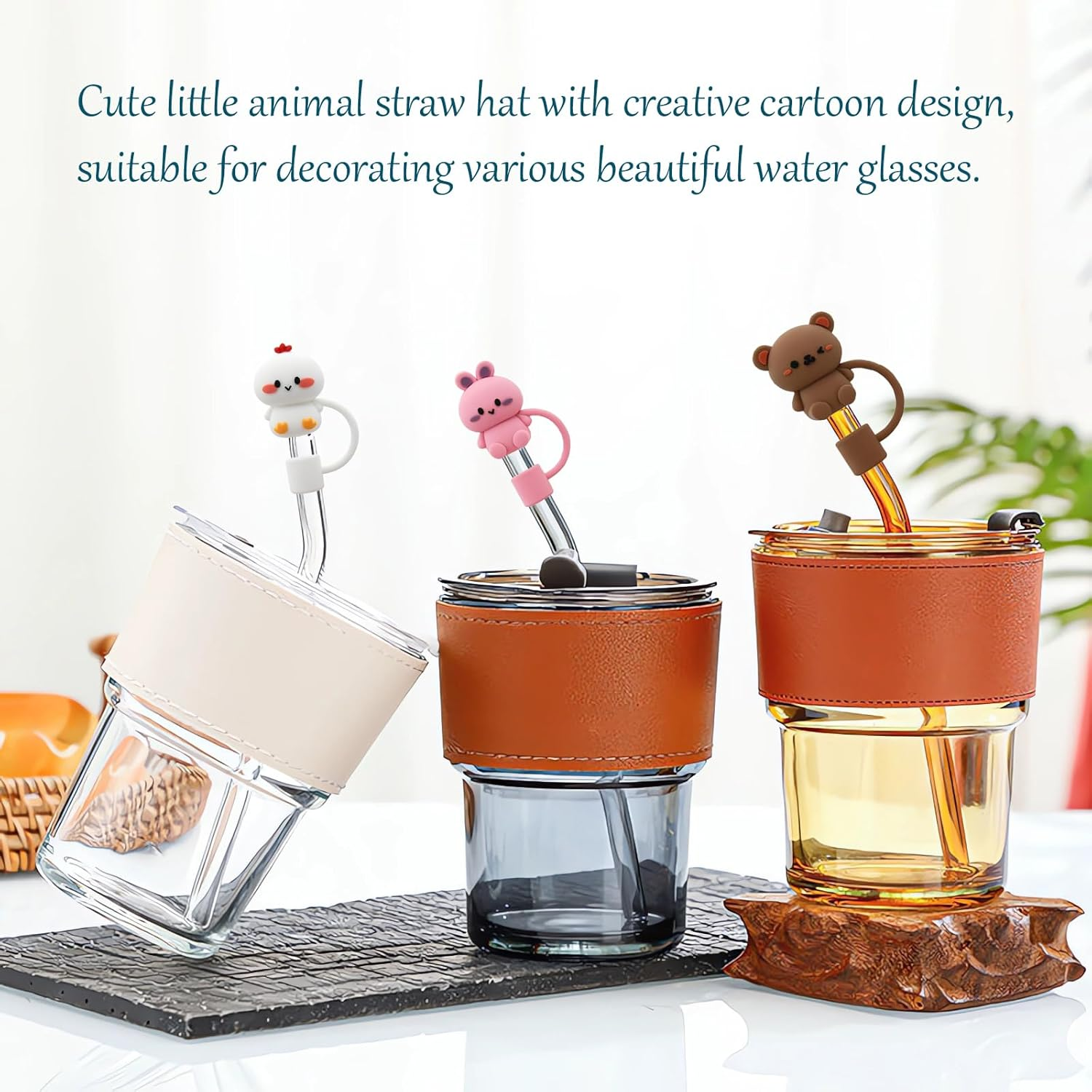 LDKEDKF 11Pcs Straw Cover for Stanley Cup, Silicone Straw Topper for Stanley Cup 30&40Oz with Tumblers, 10Mm 0.4In Lid Accessories (Reusable) image number 5