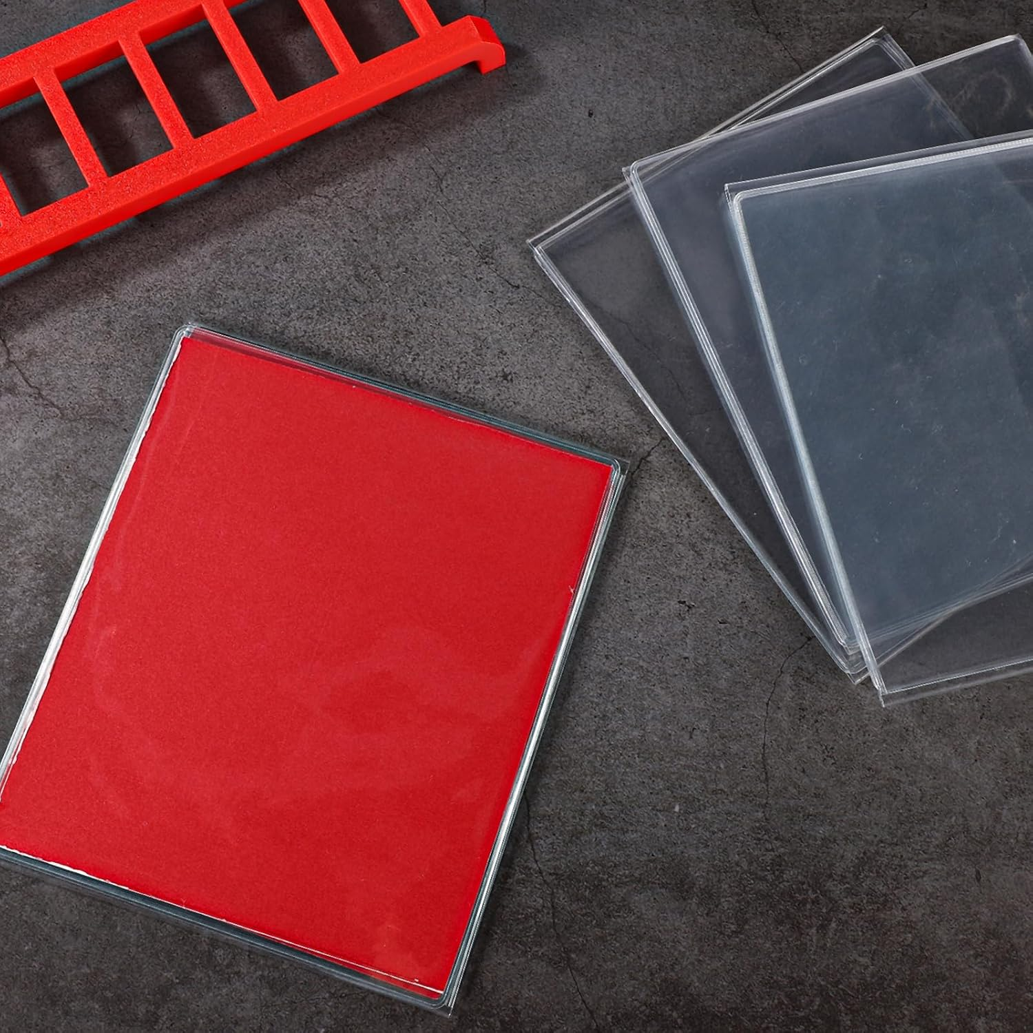 Lyreh 4Pcs Mahjong Card Protector Cover, 6.4X5.3 Inch 2025 Clear Mahjong Card Sleeve PVC Card Holder Case Protector Accessories Gifts image number 3