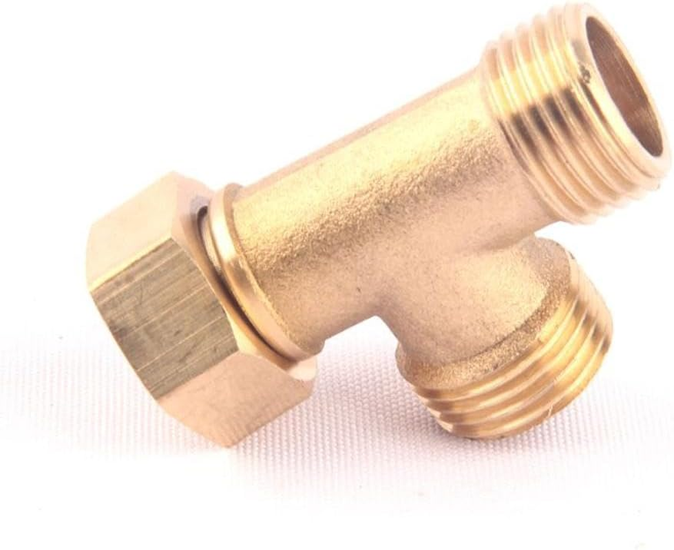 Diverter Valve 3 Way T-Shape Adapter 1/2" Shower System Component Replacement Part Water Diverter Valve for Water Piping, Indoor Gas Pipeline, Solar Air Conditioning Piping Systems(Type B) image number 5