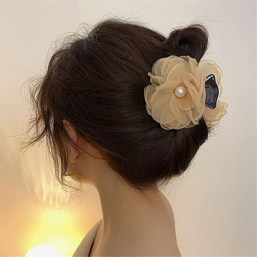 Crystal Hair Accessories,Clips Hairpins,Clip Plate,French Temperament Hairpin Back Heads Grasping Clip Ins Wind Hairpin Female (Color : B)