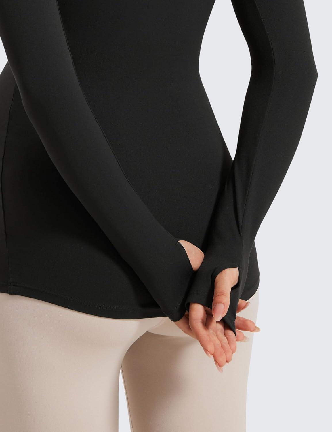 CRZ YOGA Womens Butterluxe Long Sleeve Maternity Tops Crewneck Pregnancy Basic Shirts Soft Athletic Yoga Casual Tee Shirt image number 5