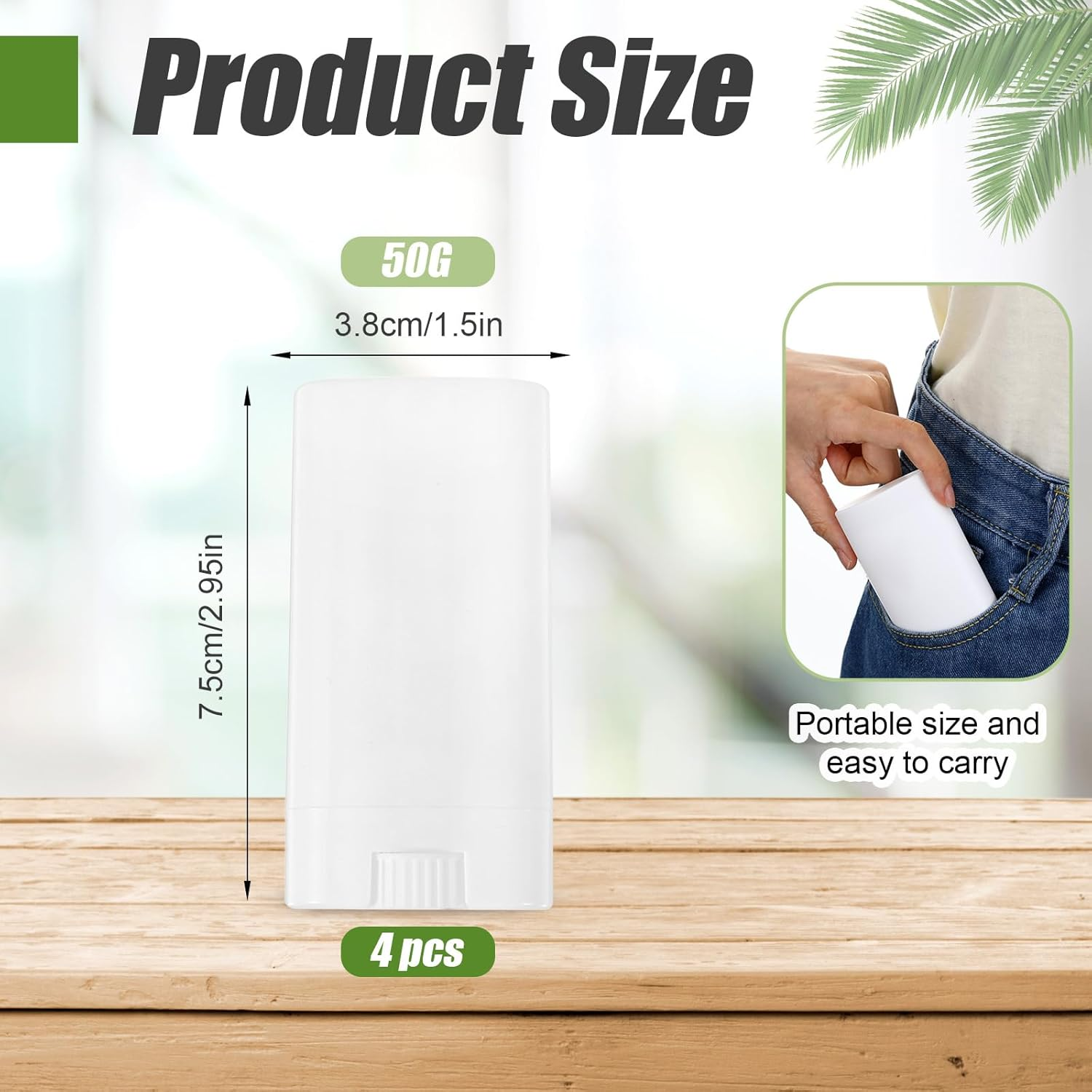 Guduling 10 Pcs Deodorant Tubes Empty,Deodorant Container,Twist-Up Refillable Plastic Empty Deodorants Containers,For DIY Deodorants, Aromatherapy, Balm, Etc image number 1