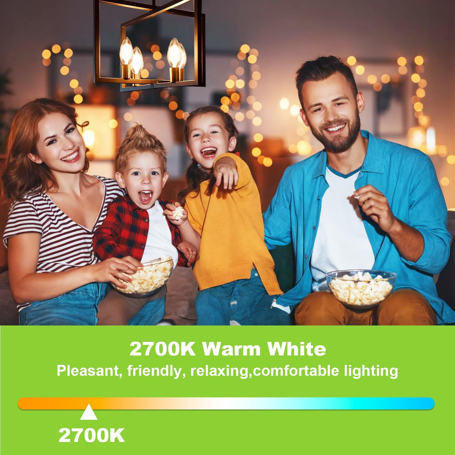 Spacelumen E14 Dimmable Small Edison Screw SES Candle Light Bulbs, 2700K Warm White 4W LED Light Bulb 40W Incandescent Equivalent, Pack of 10 image number 2