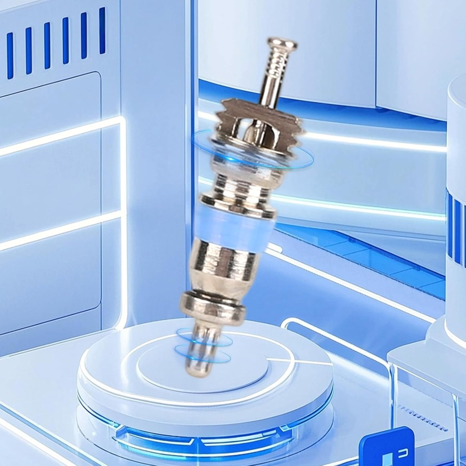 50Pcs HVAC Valve Core, Fits R32 R410A R22 Refrigerant High Pressure with PTFE Seal Includes 2-In-1 Valve Core Wrench Replacement Part for Air Conditioning Refrigeration Systems image number 2