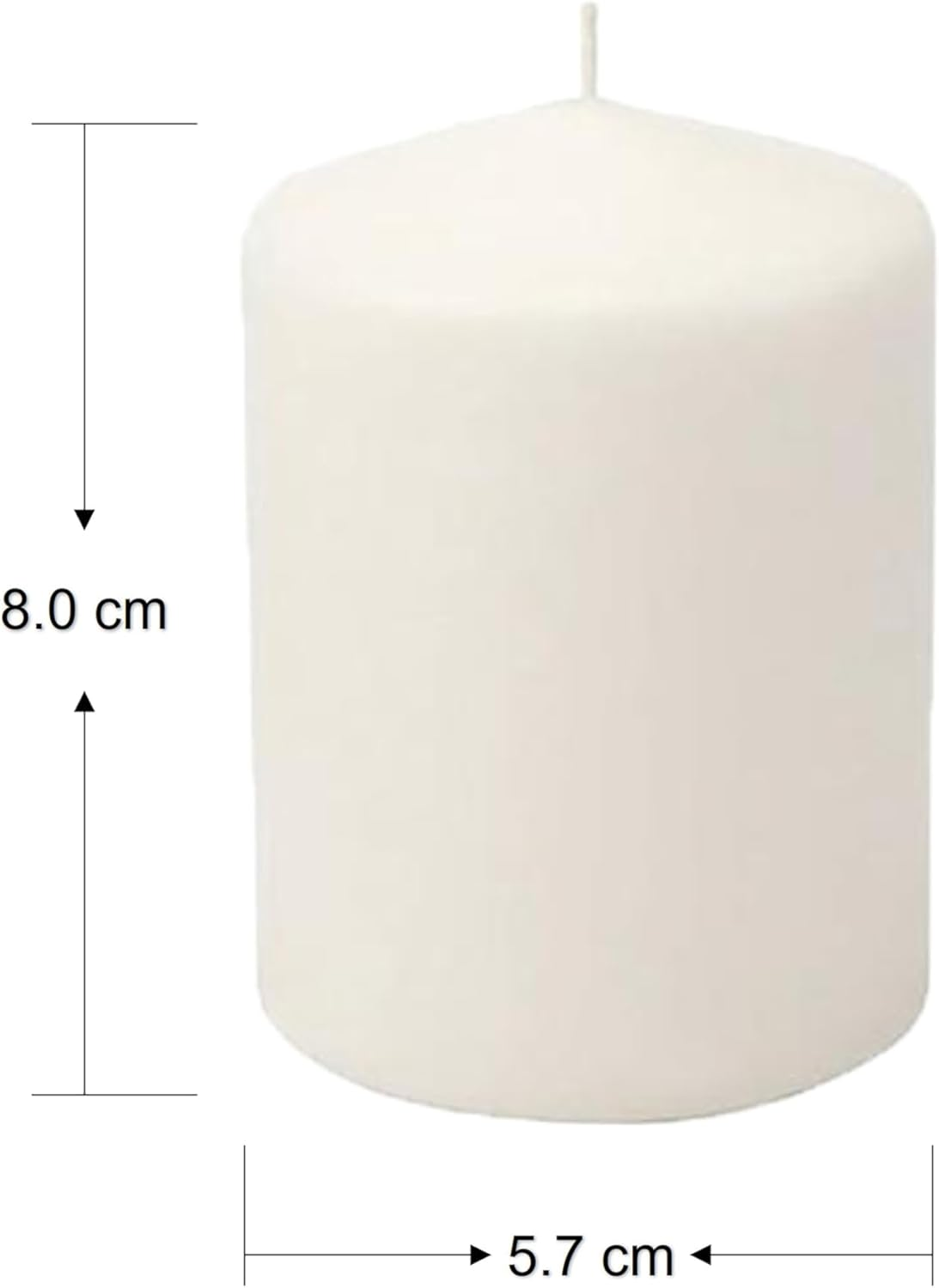 Unscented Pillar Candles Set of 4 &ndash; Ivory White Block Candles for Home D&eacute;cor, Wedding, Events, Relaxation &ndash; Long Burning, Smokeless, Dripless image number 2