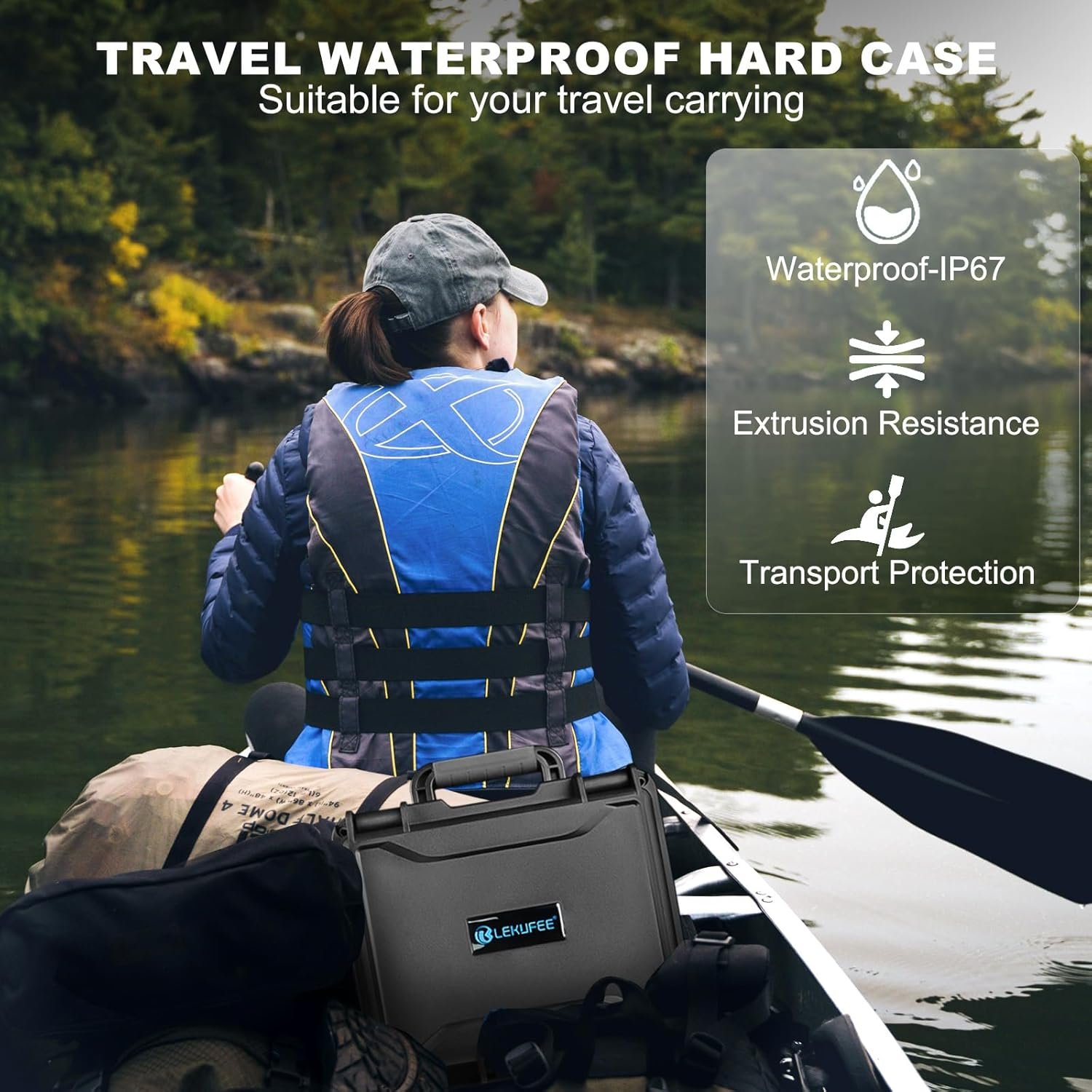 Lekufee Waterproof Hard Carrying Case for DJI Neo Drone,Dji Neo Fly More Combo,Dji Goggles N3/3/2/Goggles Integra,Dji RC 2,DJI RC N3/N2,DJI RC Motion 3/2,And Accessories(Case Only) image number 2