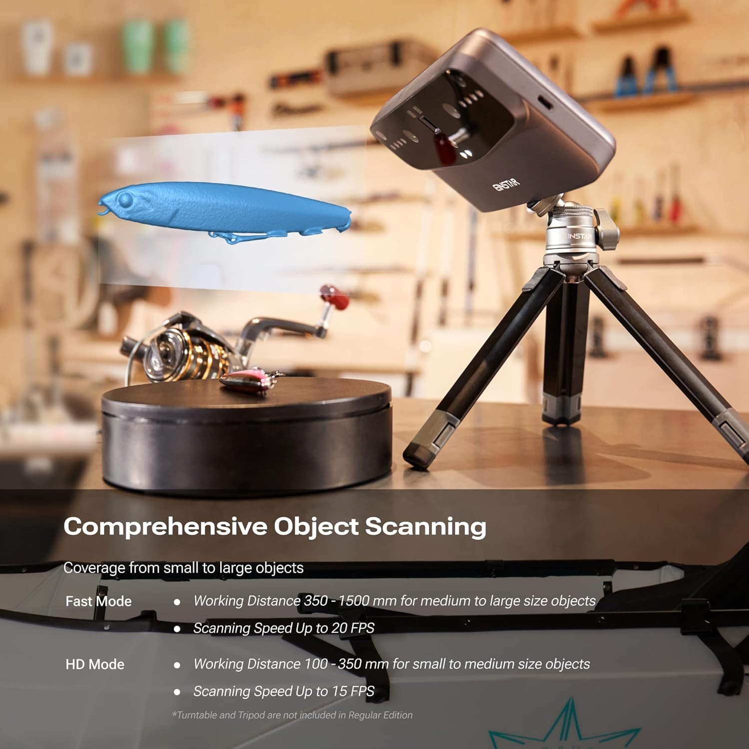 Shining 3D Einstar Vega Wireless 3D Scanner All-In-One Handheld 3D Scanner Two Scanning Technology Support Small to Large Objects, Stable Outdoor Scanning, 8-Core 2.4Ghz CPU, 512G SSD and 32G RAM image number 3