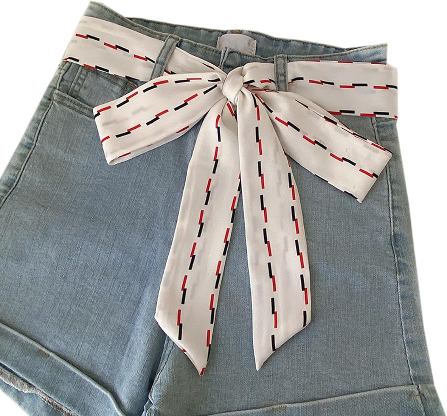 WENLOOY Women Skinny Scarf Belt,Ribbon Scarf Long Skinny Satin Belt Sash Necktie Neck Scarf Choker for Women - A Leopard A image number 3