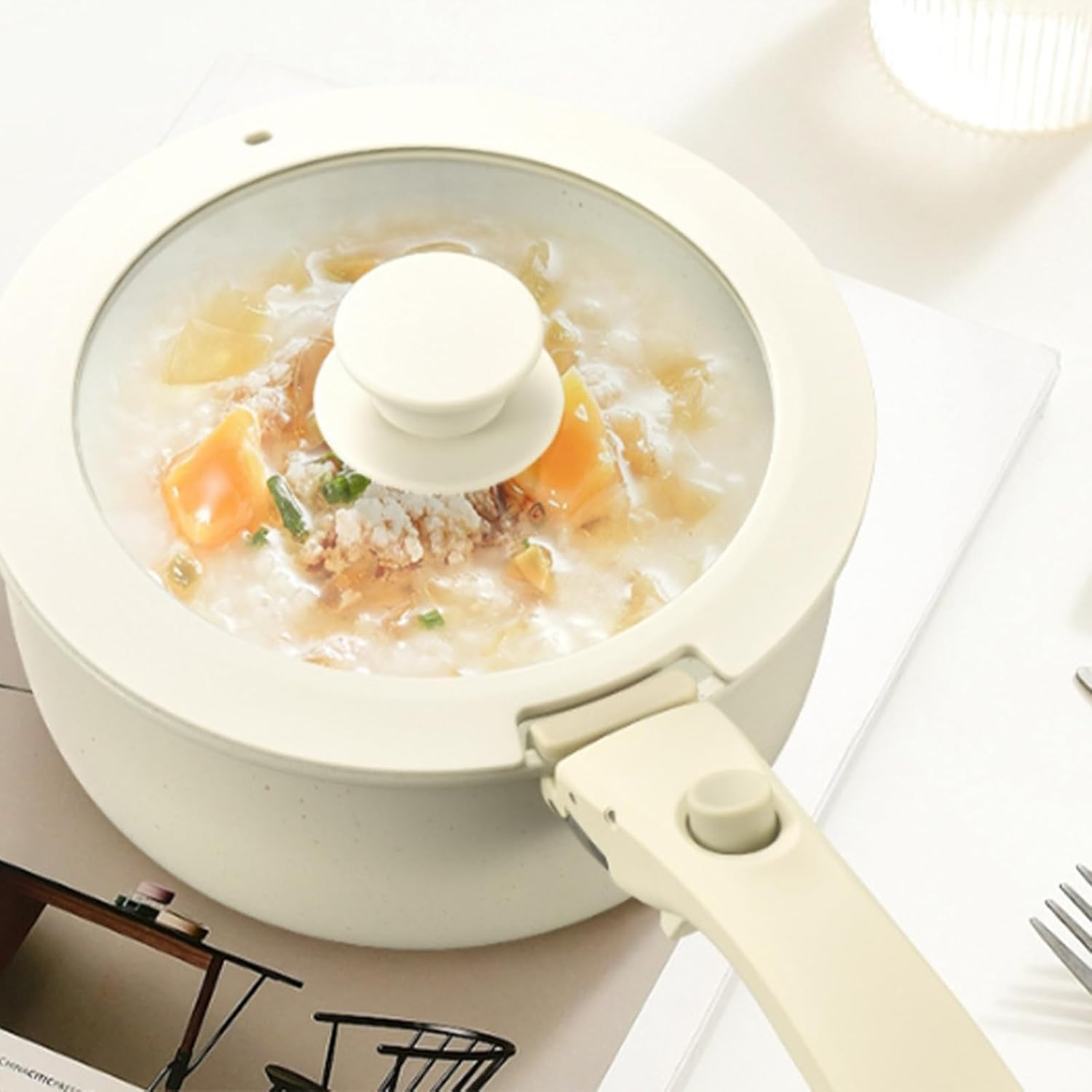 Gourmetifics Cookware Set, Gourmetific Pots and Pans, Detachable Handle Pot Set, Super Easily Clean for Kitchen(11 Pcs) image number 6