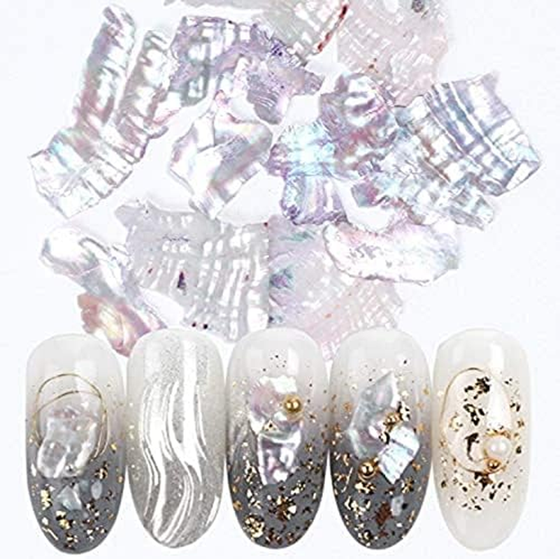 12 Colors Aurora Nail Art Crushed Shells Box, Beauties Factory 3D Nail Art Ocean Style Irregular Flakes Thin Slices Art & Craft Kit image number 4