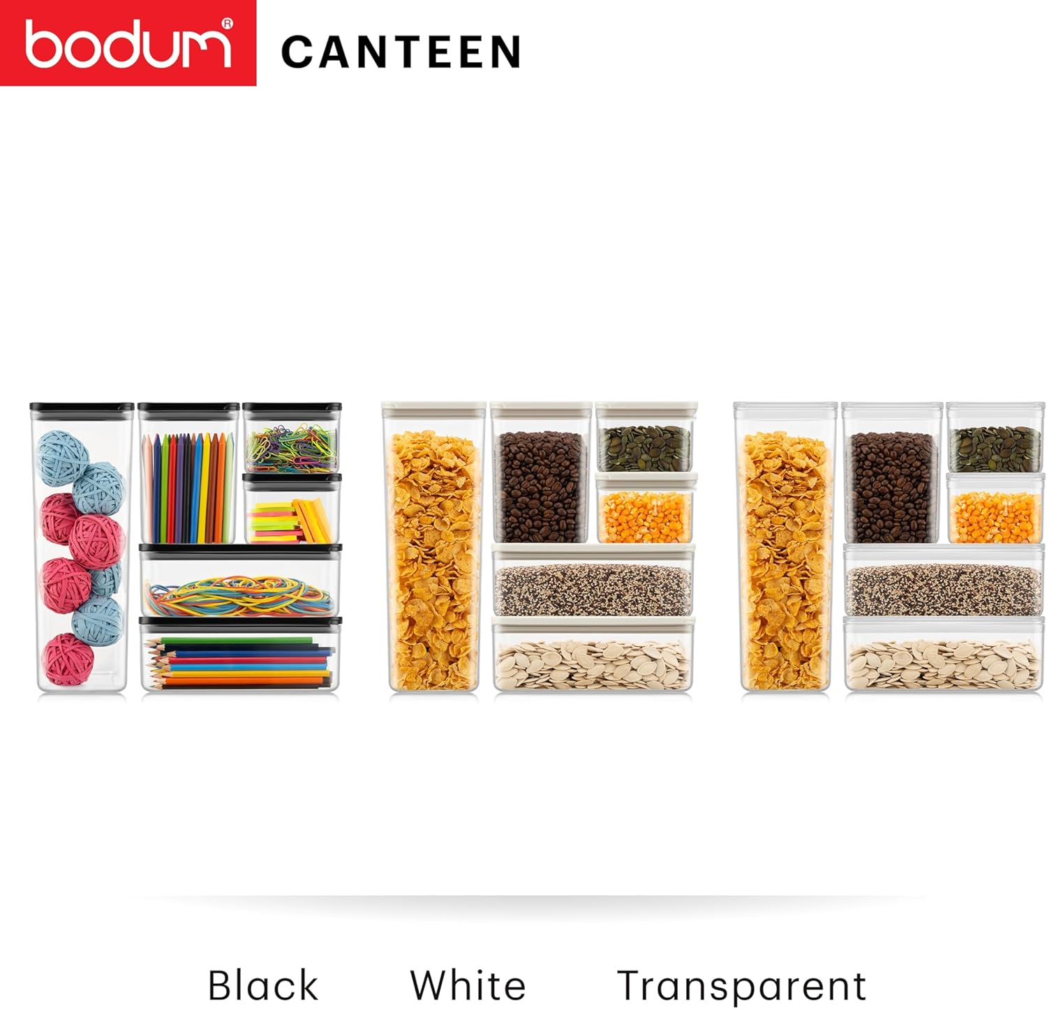 Bodum Canteen Set of 6 Jars 2 X 1 Litre / 1 X 1.2 L / 2 X 0.5 L / 1 X 2.6 L image number 2