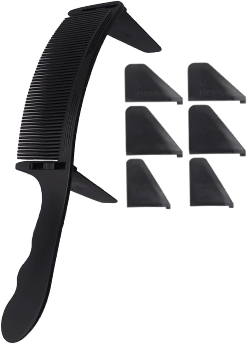 TOVINANNA 4Sets Professional Barber Styling Comb Fine Tooth Hair Comb for Men Curved Hair Cutting Tool Travel Hairsheet image number 3