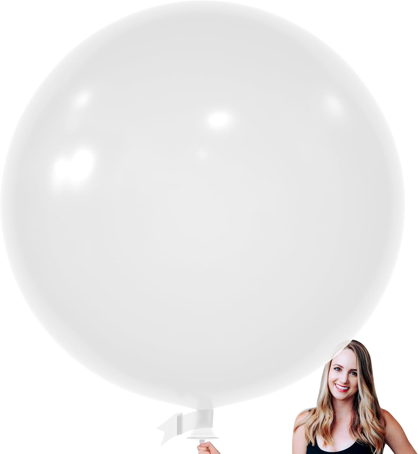 36 Inch Giant 6 Pack Large round Latex Baloons for Anniversary, Birthday, Christmas, Wedding Holiday Party Decorations (Hot Pink)