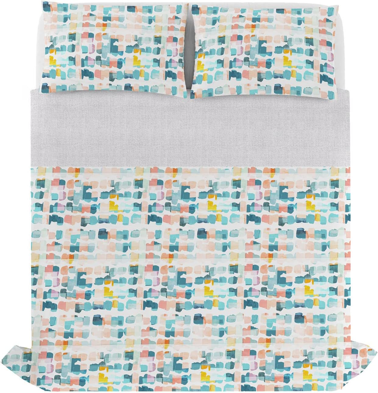 Watercolor Duvet Cover Set Cotton 06 Double - 1 image number 6