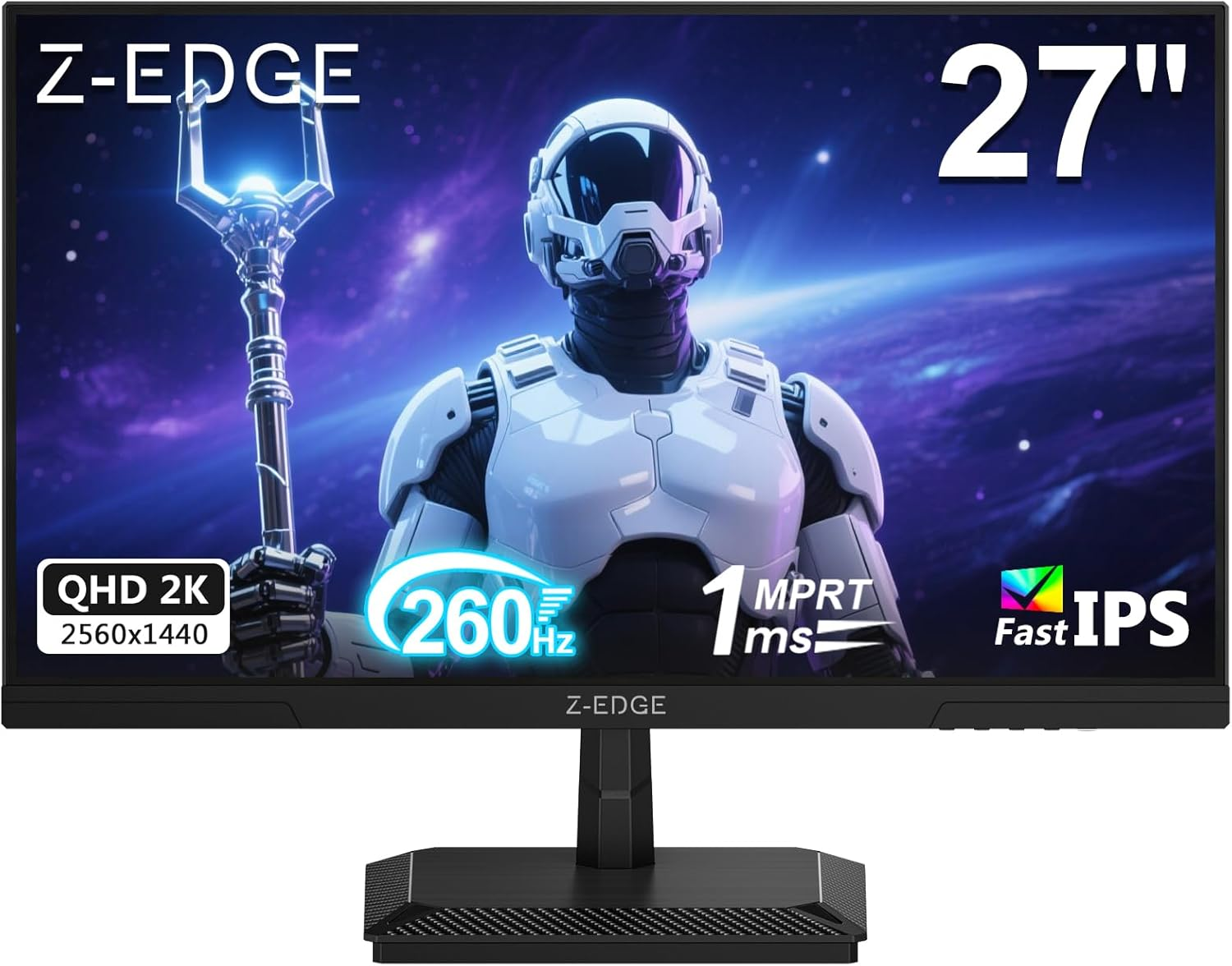 Z-Edge 27 Inch IPS Gaming Monitor 2K, 260Hz (DP1.4&times;2), QHD Computer Monitor 2560X1440, 1Ms MPRT, 144Hz (HDMI2.0&times;2), Freesync, VESA 100 * 100Mm, Tilt Adjustable (DP Cable Included) image number 2