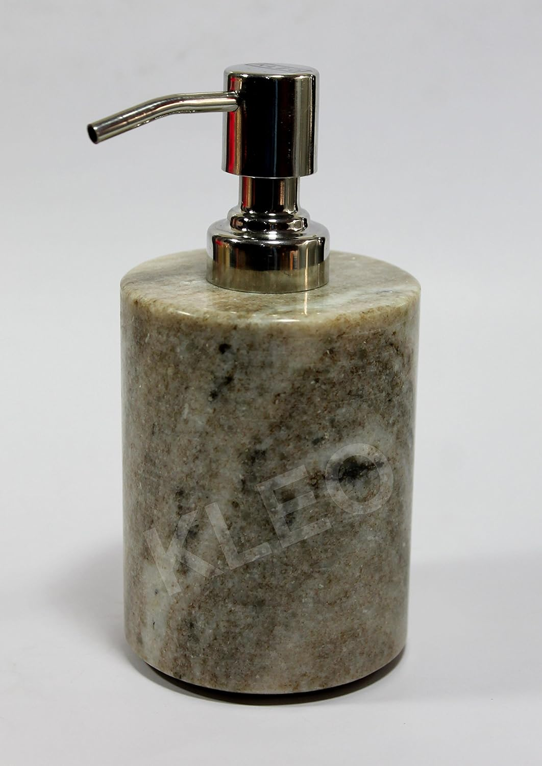 KLEO Soap/Lotion Dispenser - Made of Genuine Indian Marble in Brown Color - Luxury Bathroom Accessories Bath Set image number 2