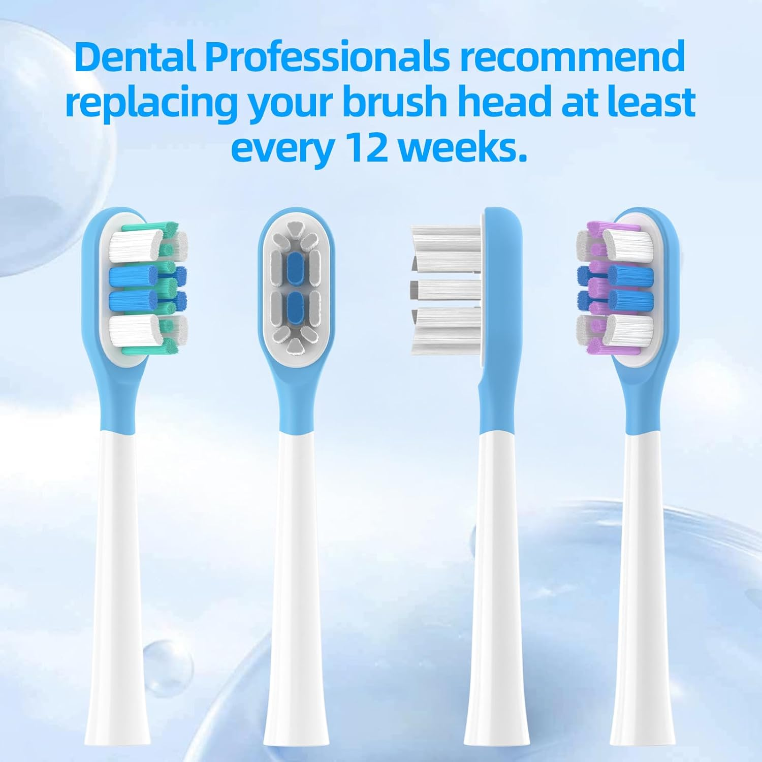 10 Pack Compatible with Laifen Wave Electric Toothbrush Replacement Heads, for Laifen Toothbrush Heads (Ultra Whitening, M) image number 6