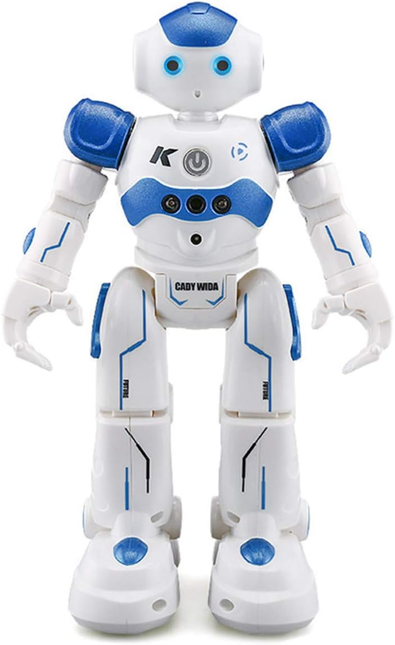 WEECOC Smart Robot Toys Gesture Control Remote Control Robot Kids Toys Birthday Can Singing Dancing Speaking Two Walking Models (White) - Pink image number 7