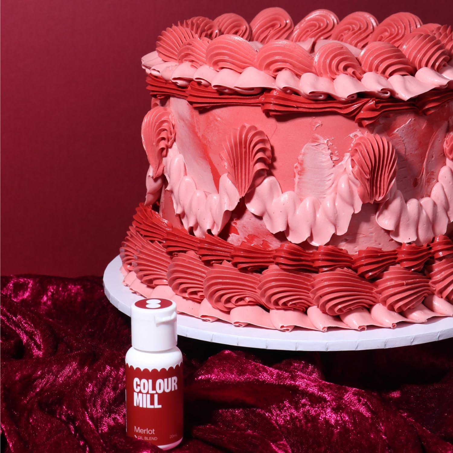 Colour Mill Oil-Based Food Coloring, 20 Milliliters Merlot image number 3