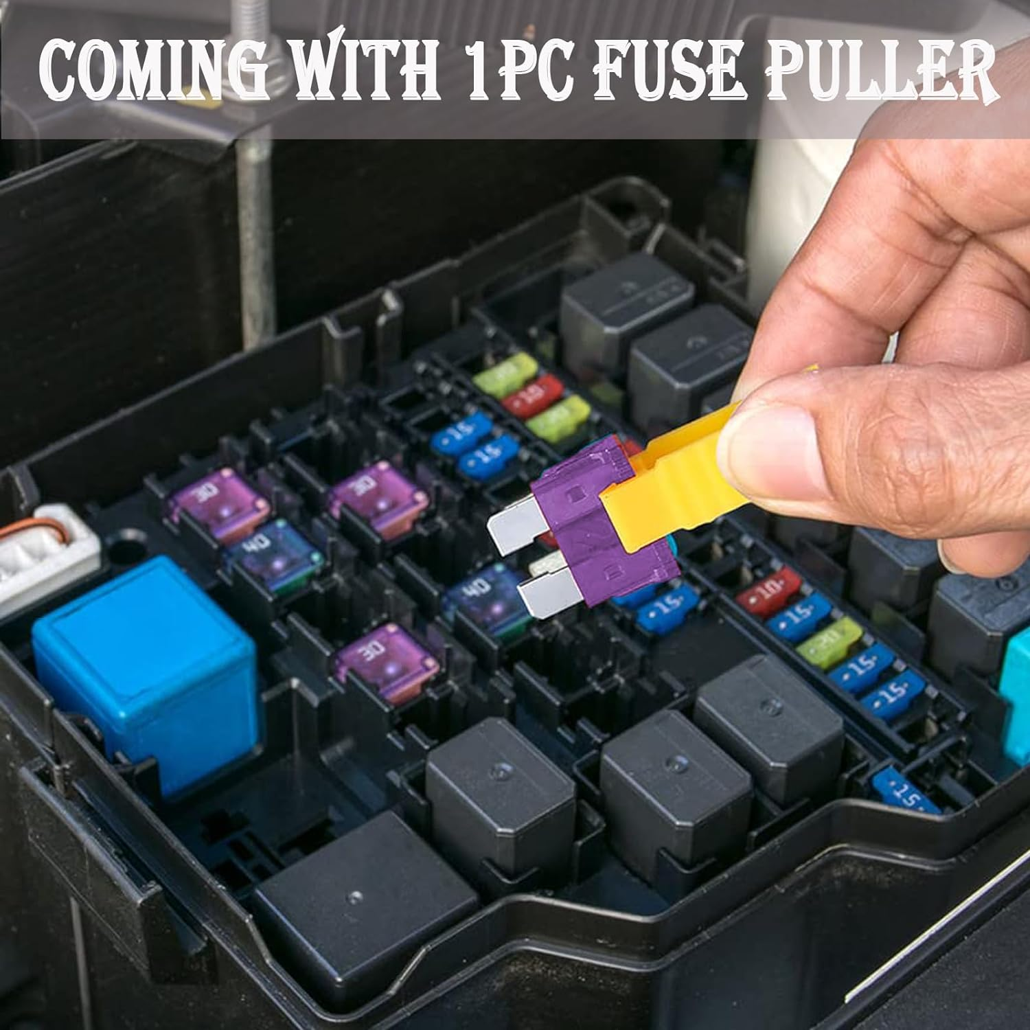 Jotia 121Pcs Auto Mini Blade Fuse Assortment Kit, Including 5A 10A 15A 20A 25A 30A Car Auto Fuses with Fuse Puller, Automotive Assorted Replacement Blade Fuses for Car Boat Motor Truck SUV image number 2