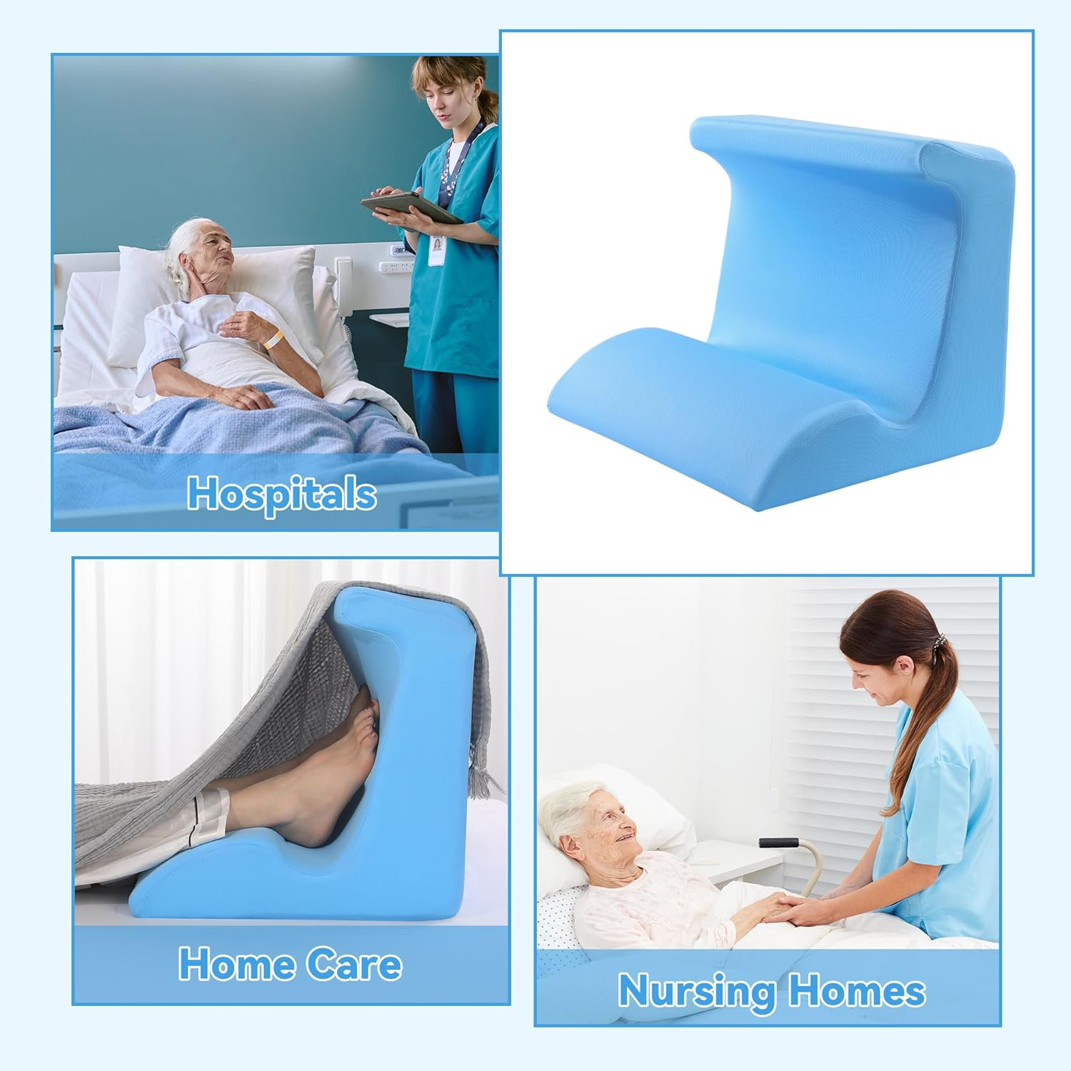 ROYALAY Blanket Lifters for Foot of Bed, Leg Elevation Pillows for after Surgery, Foot Pillows for Elevation While Sleeping, Foot Surgery Recovery Supplies for Foot, Ankle, Leg, Knee, Toes Pain image number 4