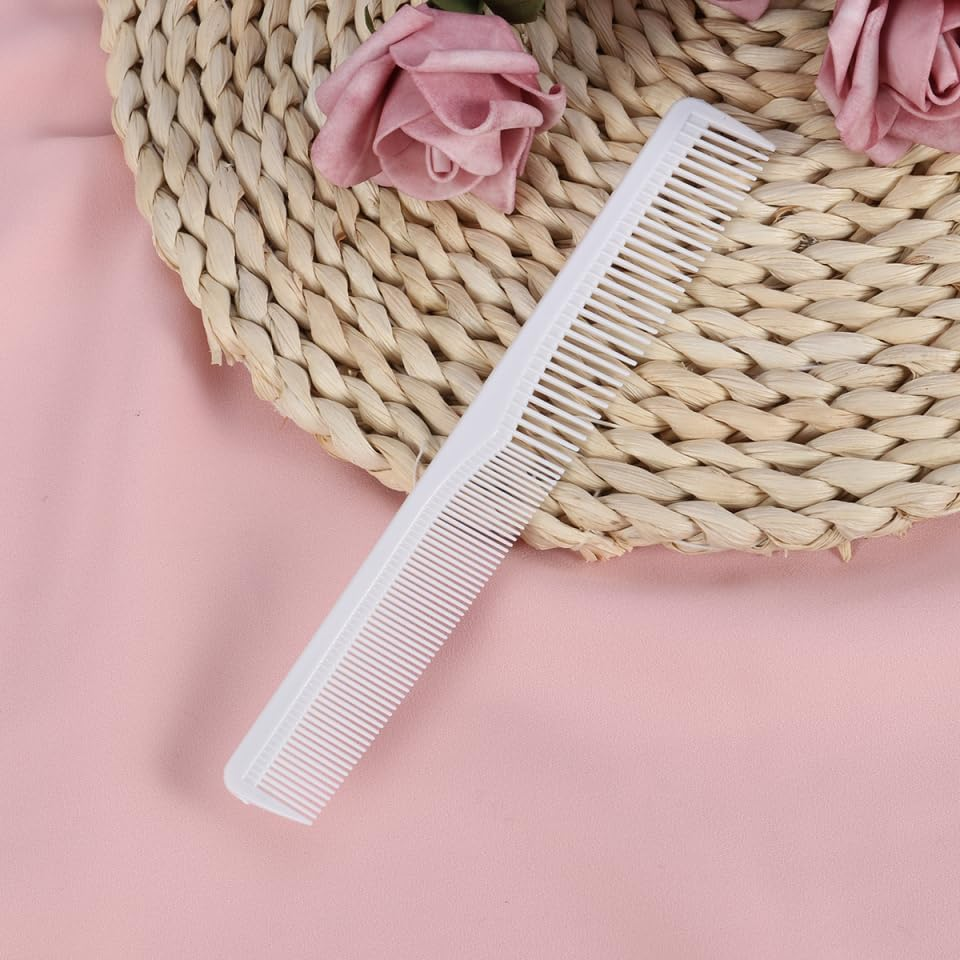 Housoutil 5 Pieces Fine Teeth + Static Double Sided Plastic Hair Comb for Thick Curls or Straight