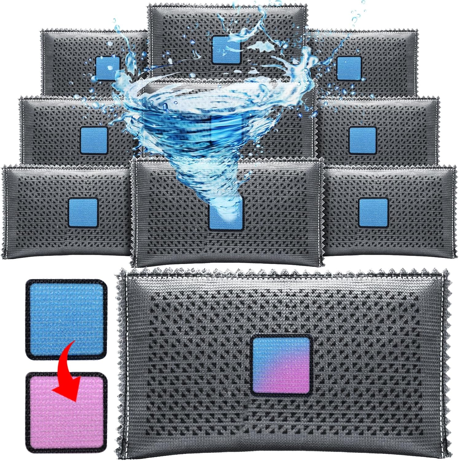 Timgle 10 Pcs 100G Rechargeable Desiccant Packs for Storage Silica Gel Packets Dry Moisture Absorbers Bags Reusable Desiccant Car Dehumidifiers Bag for Closet Home Car Moisture Absorbing image number 3