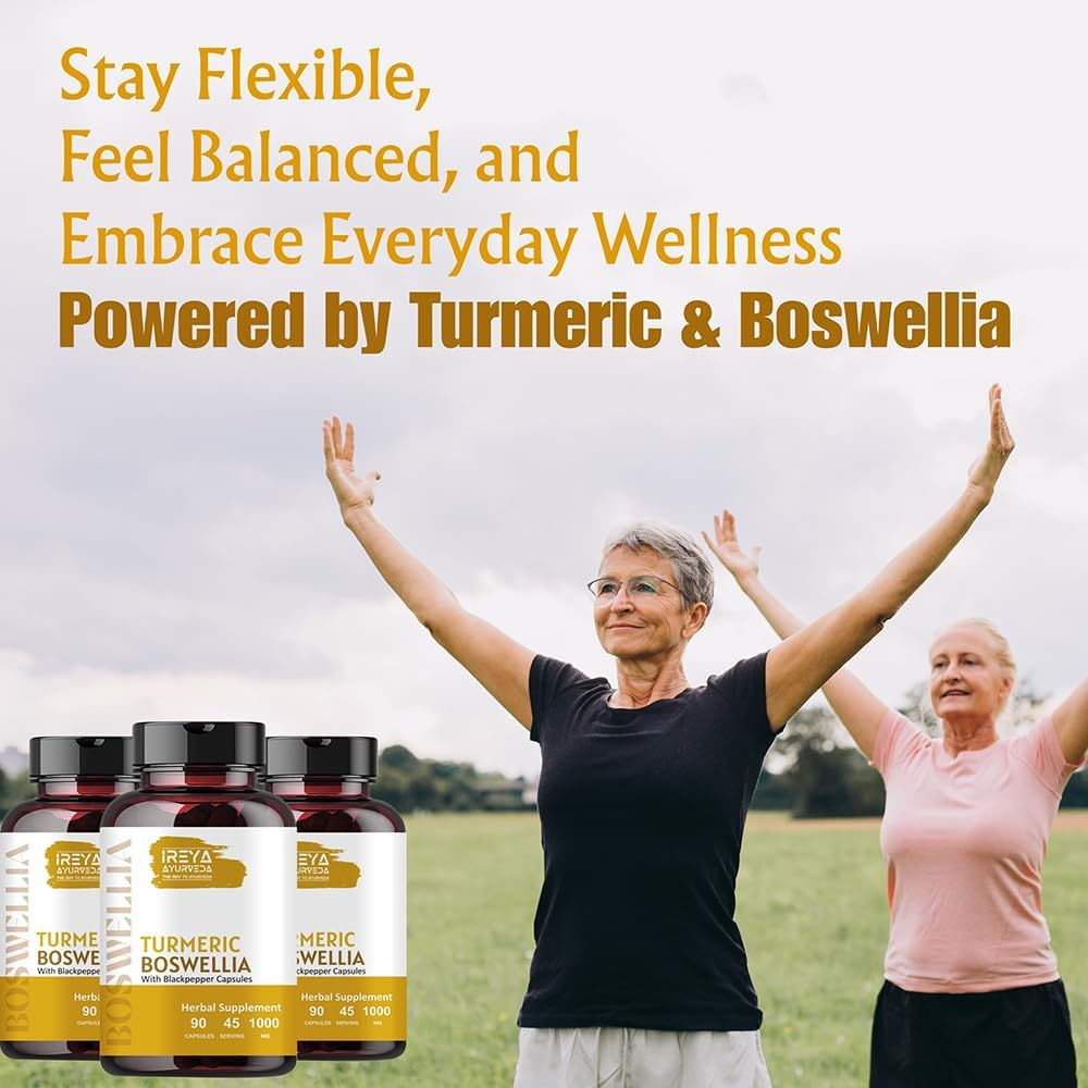 Boswellia Extract Capsules with Turmeric Turmeric Curcumin Bioperine Organic Boswellia Capsules with Turmeric Curcumin Bioperine 90 Count 1000 Mg Pack of 1 image number 5
