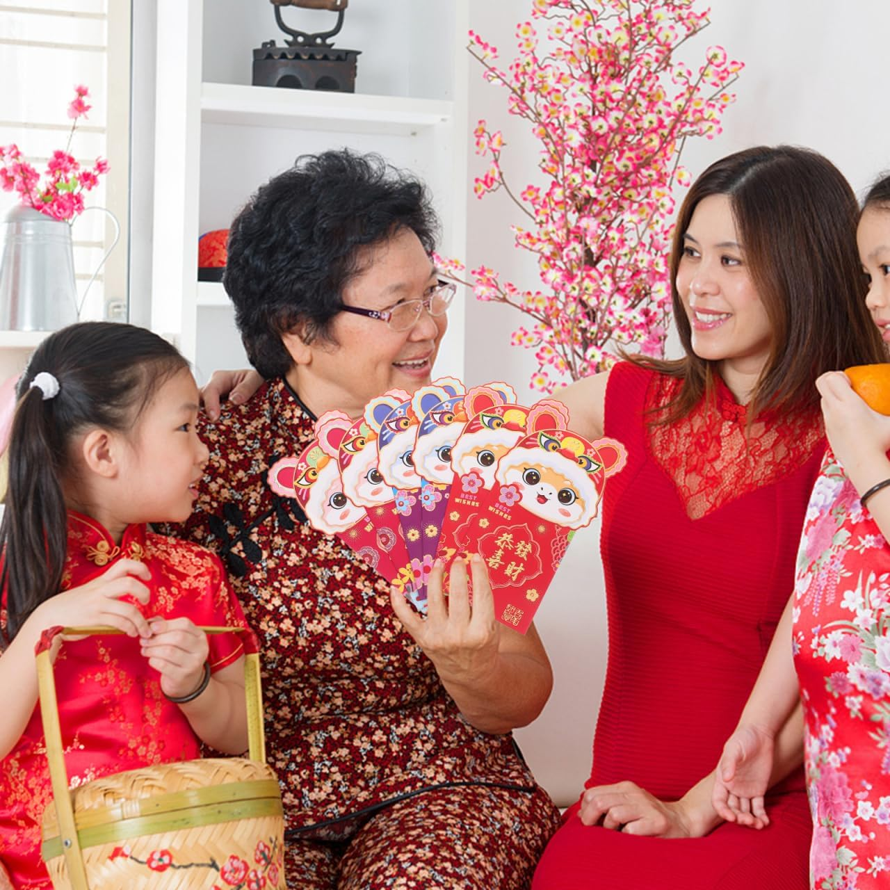 Tofficu 6Pcs Cartoon Red Envelope Bag for Lunar Year Celebrations per Pack for Boy Girl'S and Decorations Includes Wedding Money Envelopes and Birthday Money - C image number 4