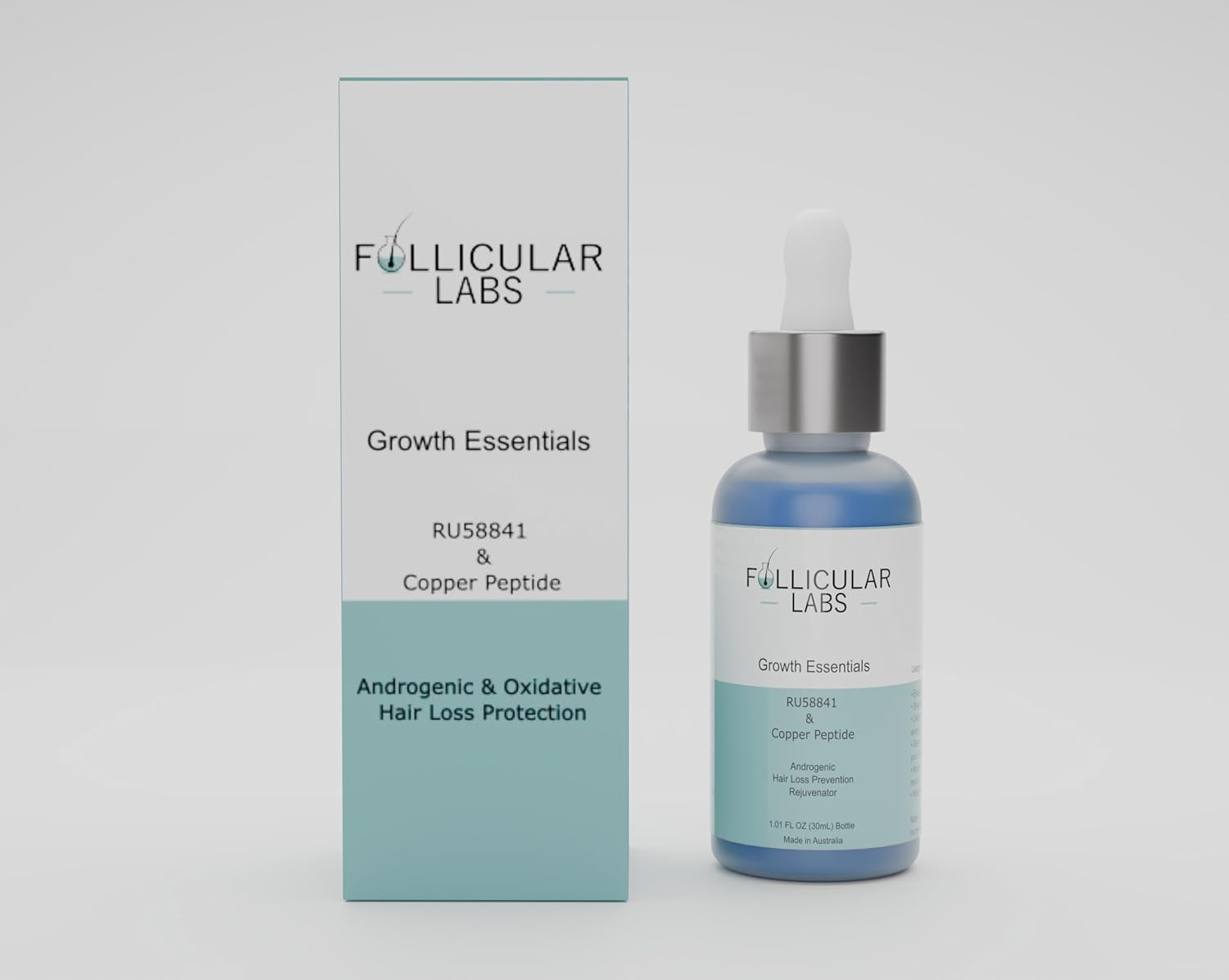 5% RU58841 DHT Blocker & Copper Peptides Hair Loss Prevention and Regrowth Treatment image number 1