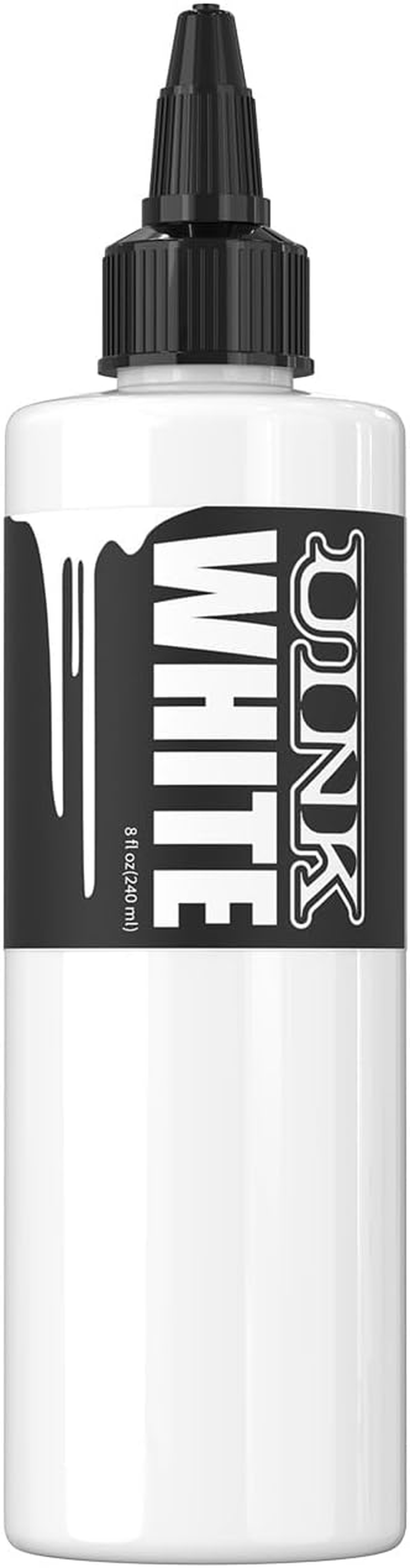 Professional Tattoo Ink, Black, 240Ml Large Bottle (White) image number 4