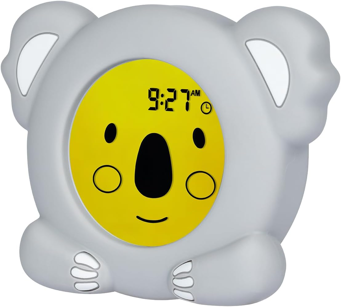 Oricom 08Kbear Koala Bear Sleep Trainer Clock - Sleep Routine Baby Infant Toddler Kids Child, USB, Backlit Display, Icons Sun Moon, Sleep Habits, Night Time