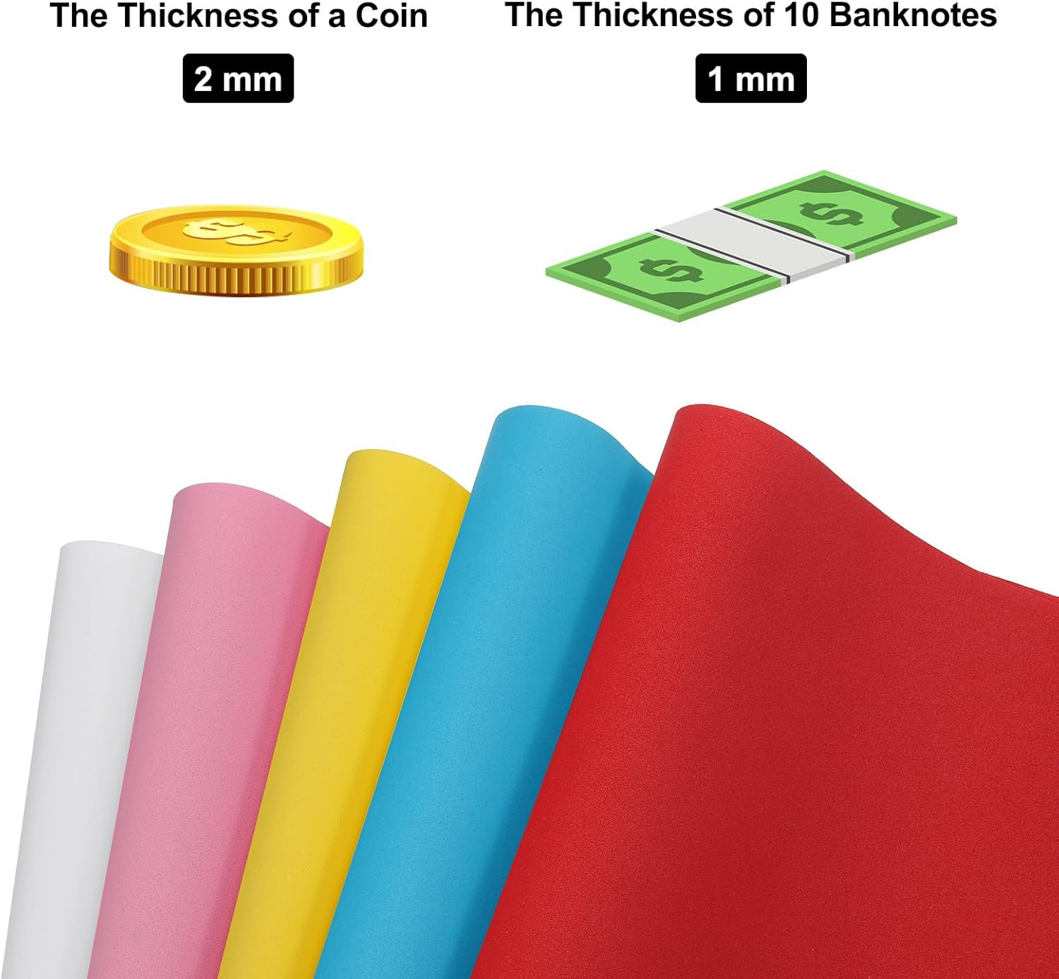 Sourcing Map EVA Foam Sheets Blue 9.8 Inch X 9.8 Inch 5Mm Thick Crafts Foam Sheets for Costumes, Arts and Crafts Projects Pack of 8 image number 2