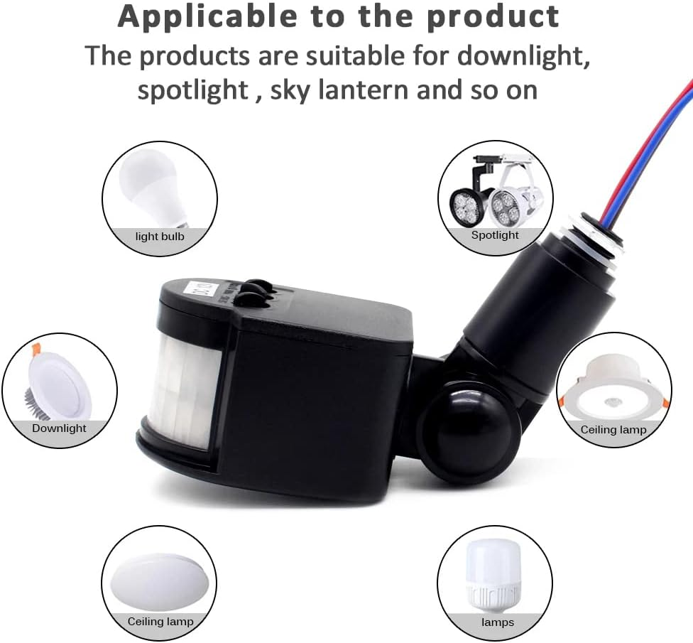 DC-12V Security Outdoor Infrared PIR Motion Sensor Detector ​Wall Light Switch