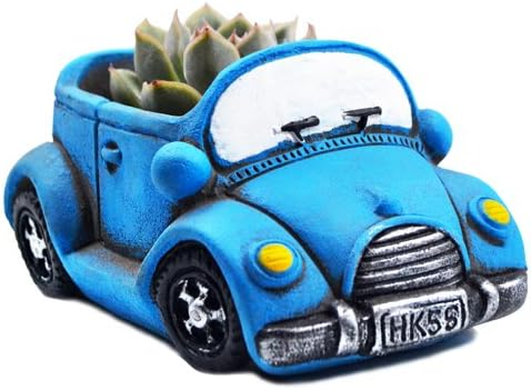 Cement Red Car Succulent Planter Flower Pots Succulent Plants Containers, Small Pot for Cactus Decor Planters for Indoor Plants