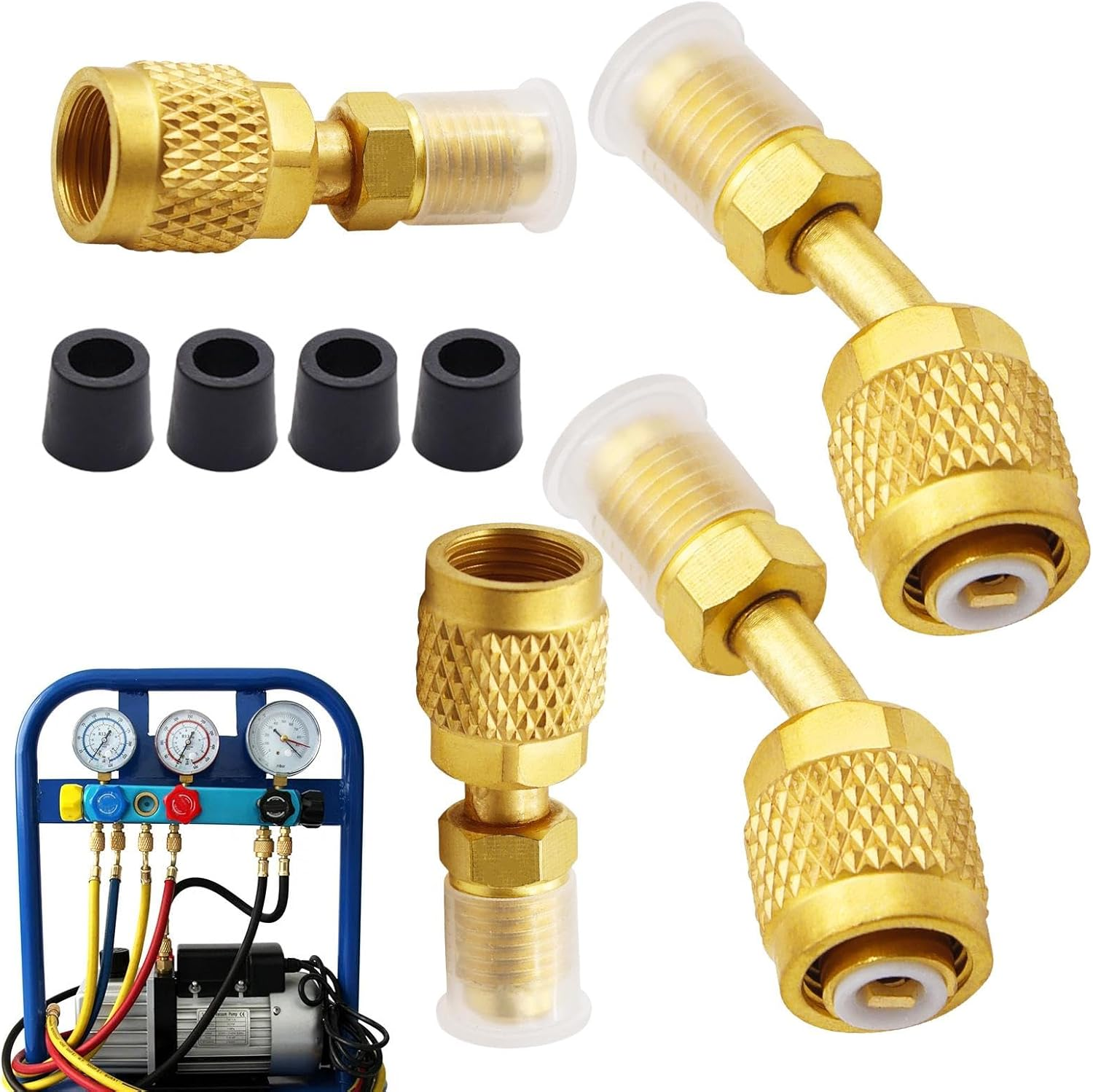 Split Power Adapter, Cvc Adapter R410A High Efficiency R410A Adapter Fittings Air Conditioning Tools Heavy Duty Refrigerant Hose Adapter, Refrigeration Adapter for Cl image number 6