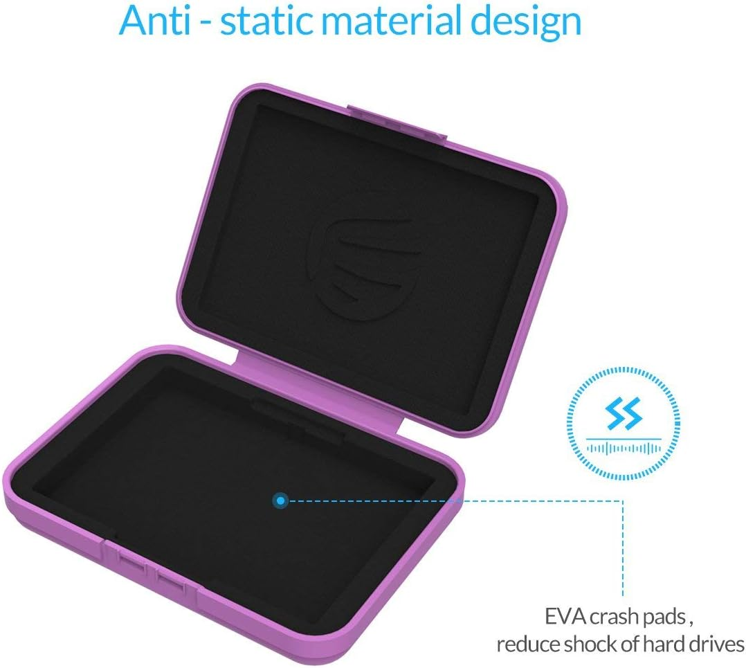 ORICO 5Pcs Hard Drive Case 3.5Inch HDD Storage Case, Anti-Static Shockproof Computer External Drive Disk Protective Box for Seagate, Western Digital, Toshiba Hard Drive image number 5