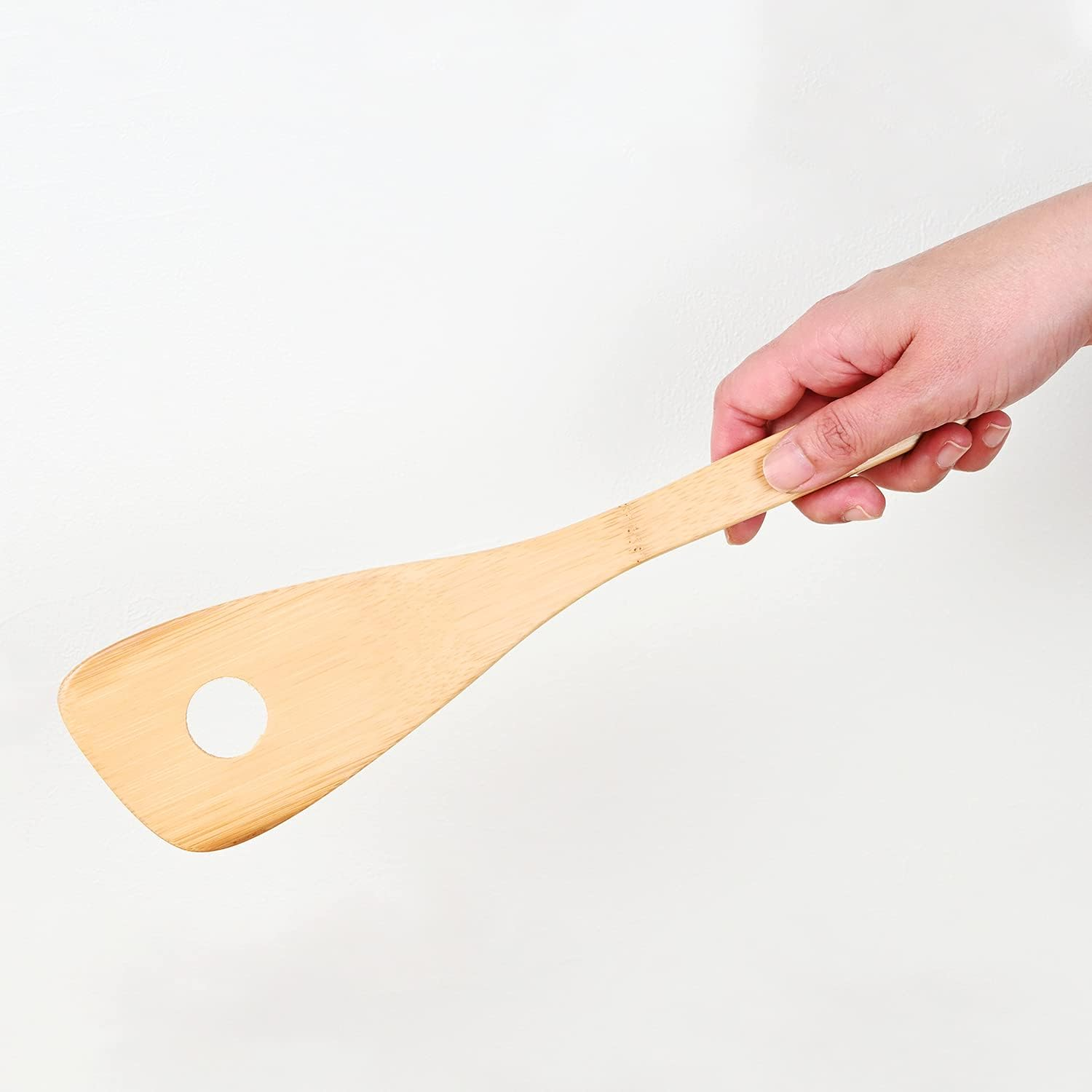 Daily Tools Perforated Cooking Spatula 11.8 Inches (30 Cm), Natural Bamboo Made in Japan, Brown image number 1