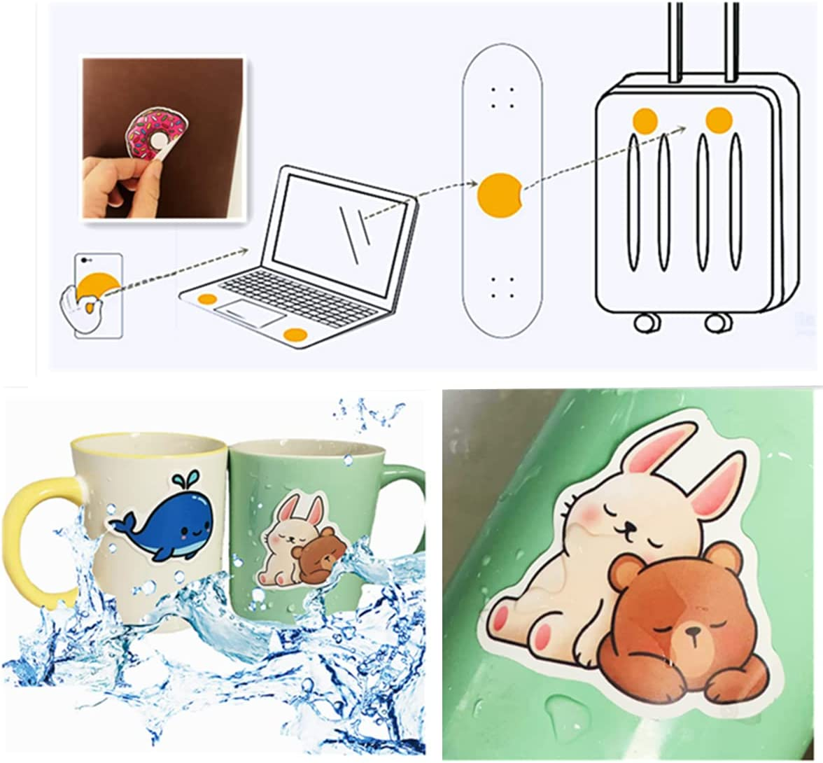 100Pcs Cute Stickers for Water Bottles,Cute Vinyl Waterproof Aesthetic Stickers for Hydro Flask, Laptop, Computer, Phone, PC, Skateboard, Luggage for Girls, Kids - 100 Summer image number 5