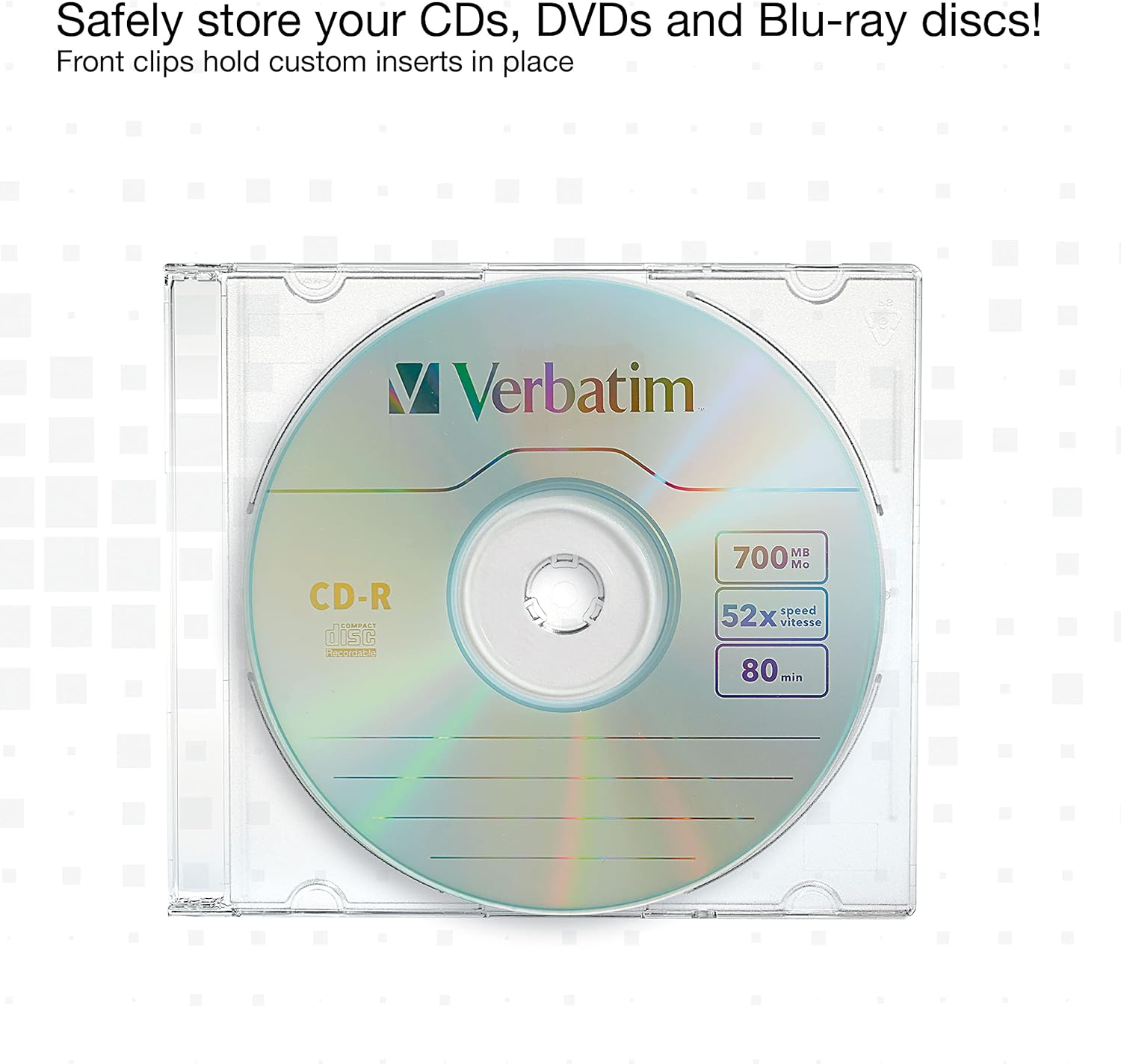 Verbatim CD DVD Blu-Ray Clear Slim Jewel Cases, 5.2 Mm &ndash; 25 Pack image number 1