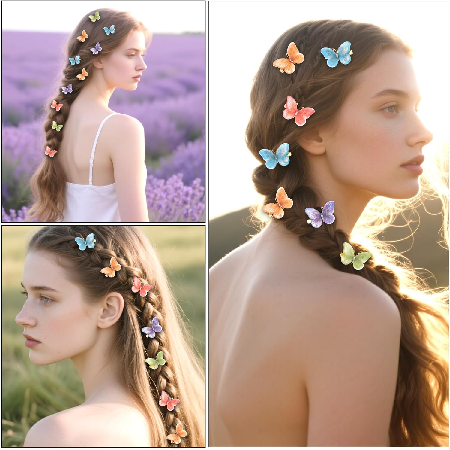 Srotmirw Women'S Hair Clips, Pack of 12 Butterfly Hair Clips for Women and Girls in Everyday Use image number 6