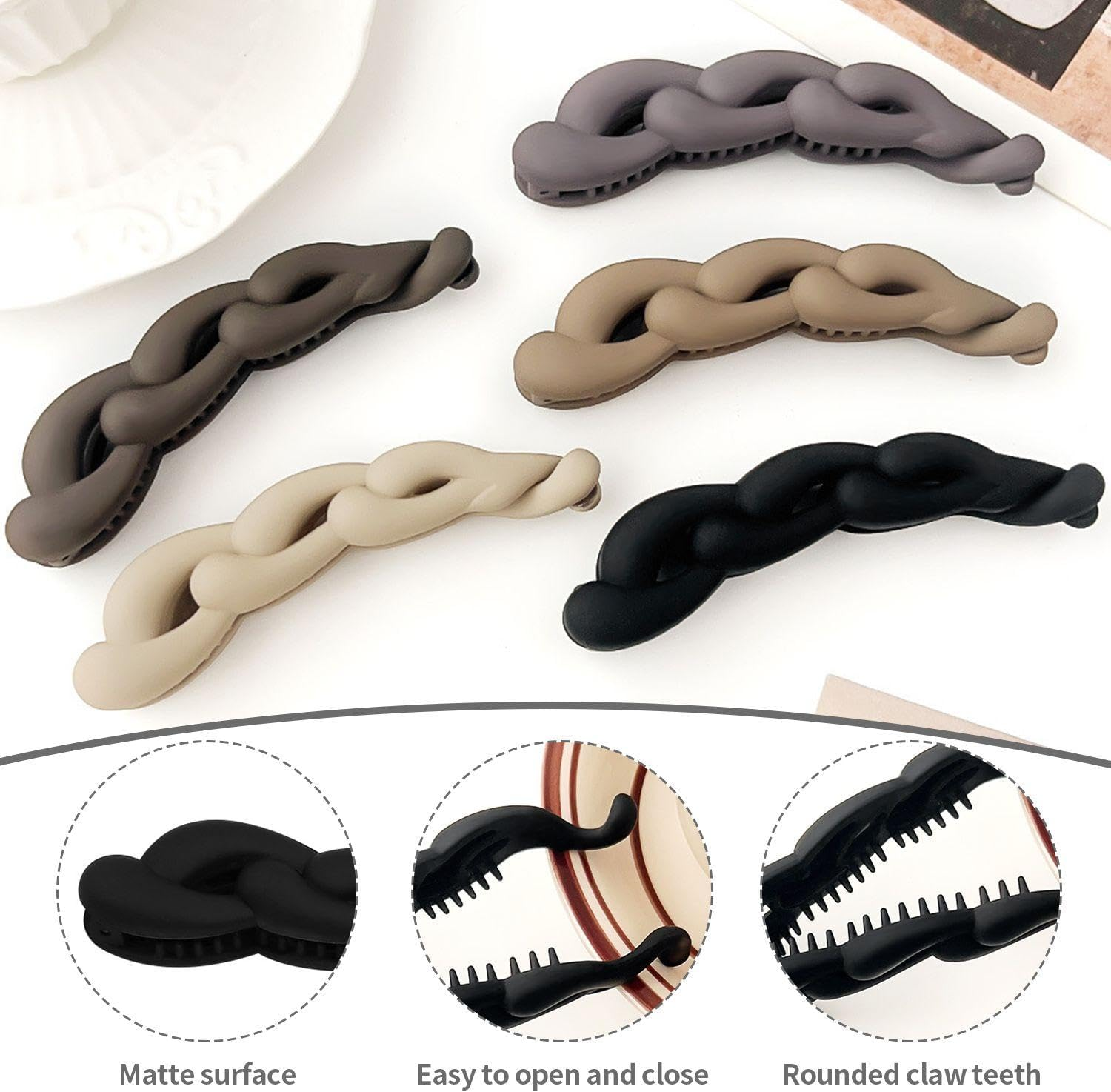 6 Pieces for Hair Pins for Women, Simple and Fashionable Hair Accessories, Hairstyle Design Accessories, Hairstyle Attachment Tools. image number 3