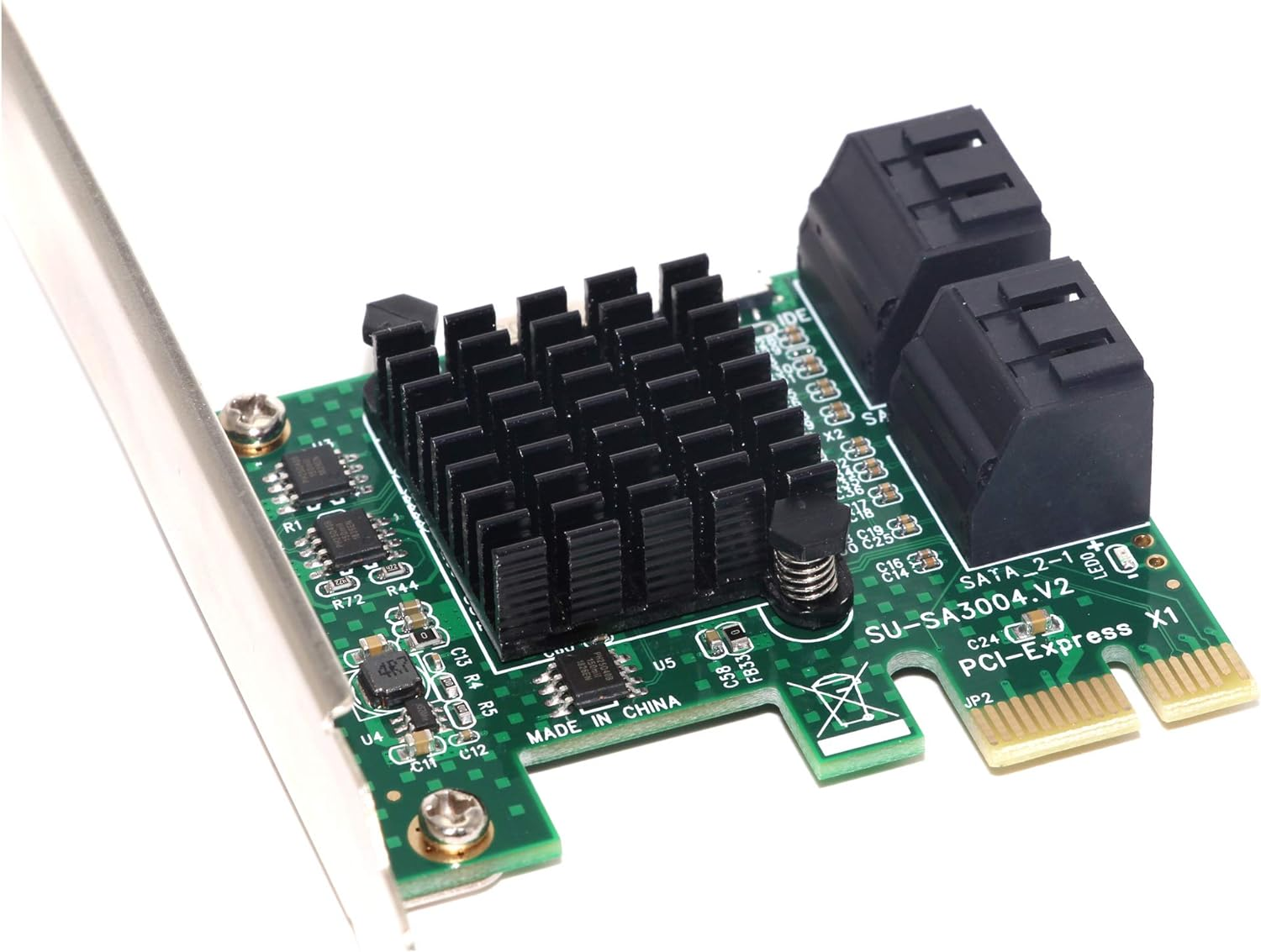 Padarsey SATA Card,4-Port SATA III 6Gbps PCIE Controller Card,Support Hyperduo SSD Tiering IPFS Hard Disk Port Multiplier,Sa3004 Expansion Card for Desktop PC image number 4