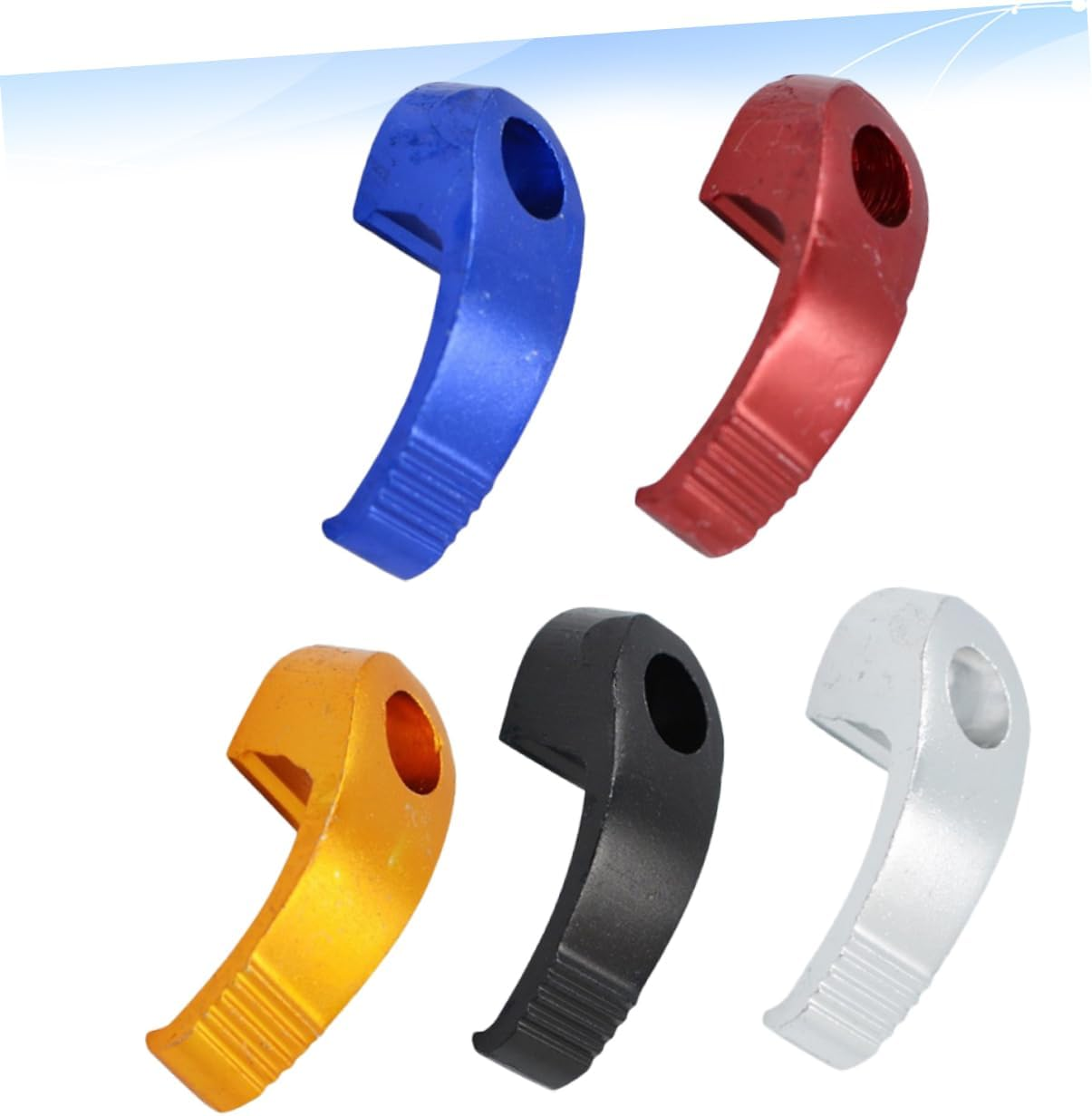 Cabilock 10Pcs Refit Parts Hook Single-Hole Aluminium Alloy Helmet Hook for Motorcycle Electric Scooter Storage Bag image number 1