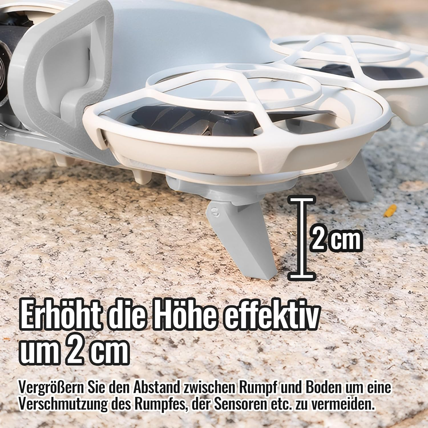 Bumper for Dji Neo Gimbal, Foldable Booster Stand for Pocket Drone Neo, Grey Bumper and Foldable Stand for Drone Dji Neo Accessories, for Dji Neo Protection image number 1