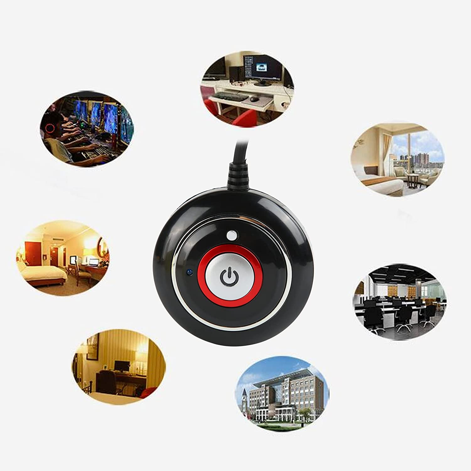 External PC Power Button, Desktop Computer Power Switch, Computer Case Reset Switch, External Remote Case Motherboard On/Off Button with 2 USB and Audio Ports, Plug and Play image number 6