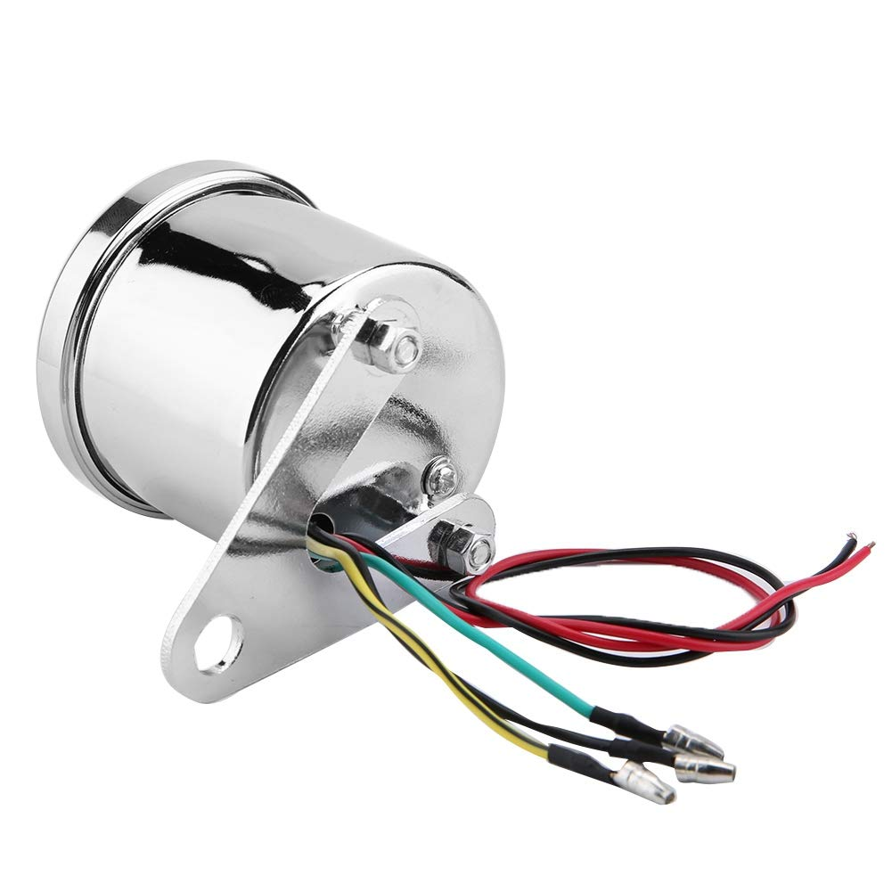 Electronic Tachometer Gauge, Motorcycle Tachometer, LED Tachometer for Most DC 12V Motorcycles