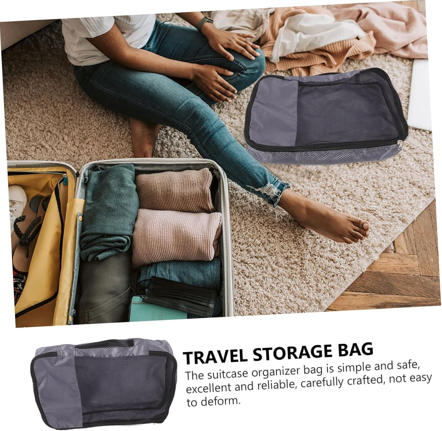 VALICLUD Toiletry Bag Women Suitcase Storage Bag Luggage Organizer Pouch for Travel image number 1