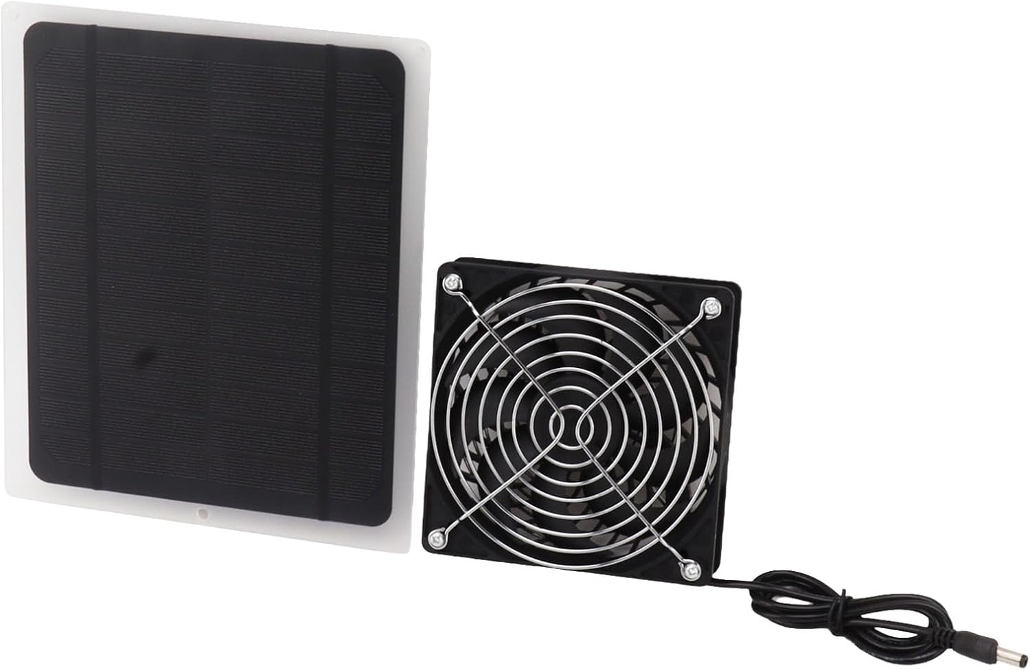 10W Weatherproof Solar Powered Fan Wall Mounted Solar Powered Exhaust Fan Kit, Solar Panel Powered Fan Kit for outside Small Chicken Coops Greenhouses Sheds Pet Houses image number 5