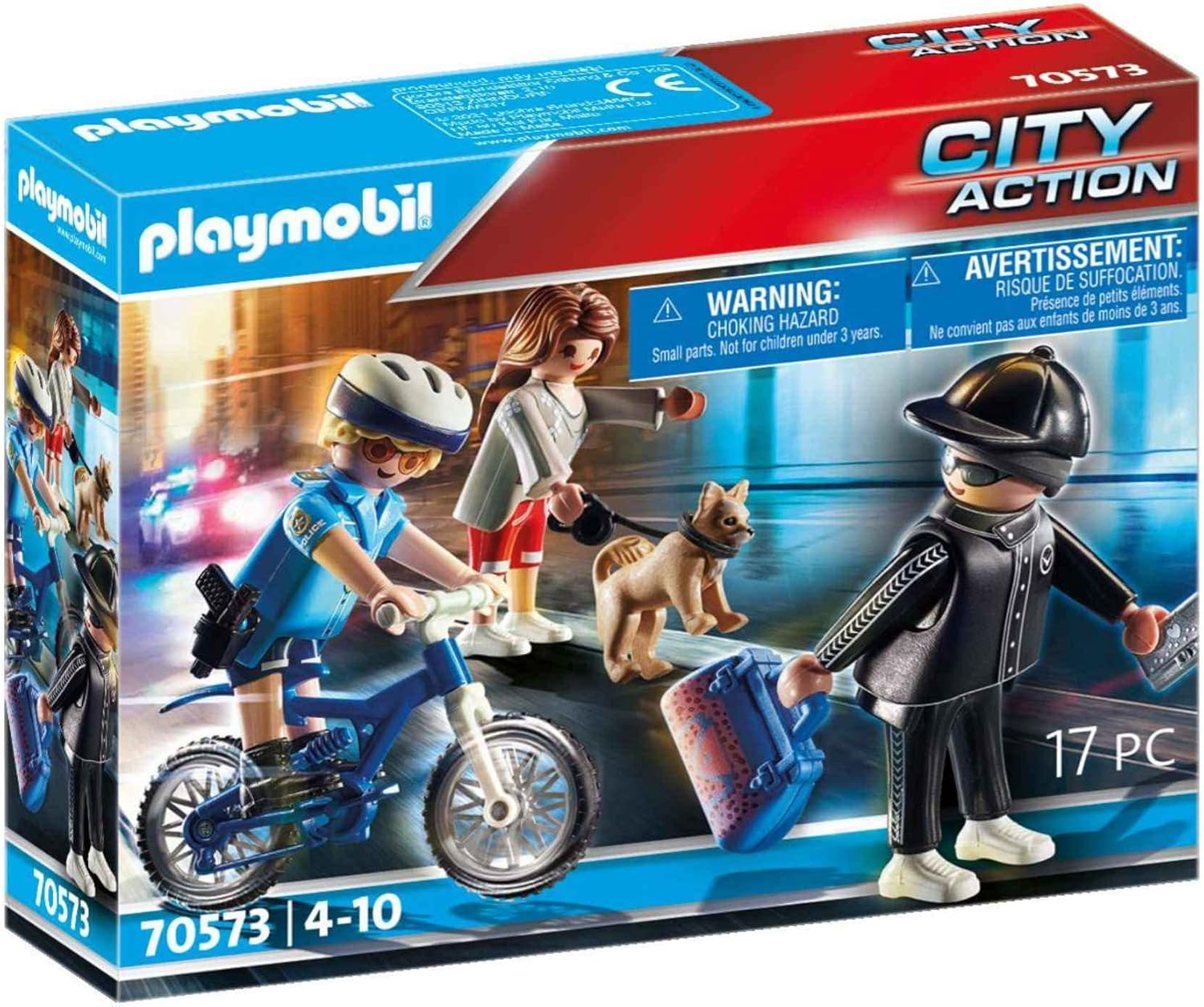 Playmobil - 70572 City Action Politiemotor: Achtervolging Van De Geldrover,Multi Kleuren image number 3